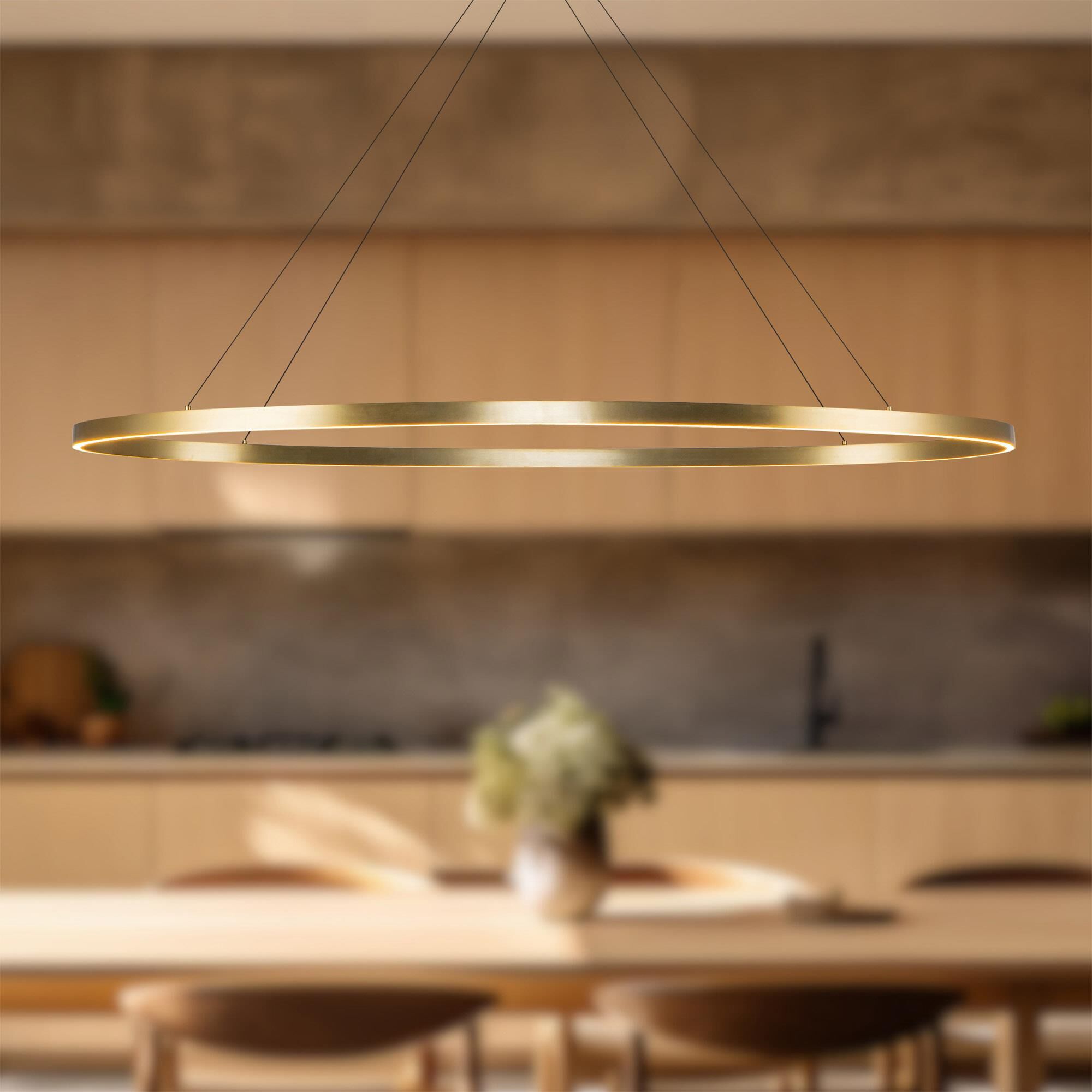Shown in Brushed Gold finish and White Silicone Diffuser glass