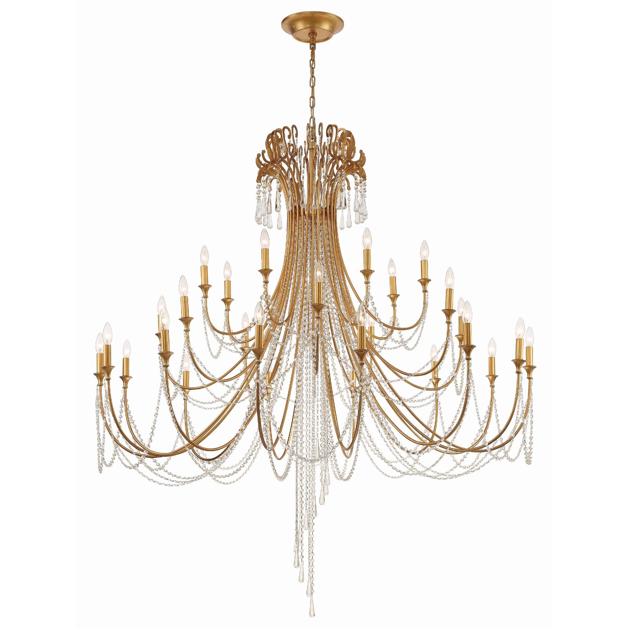 Arcadia 61 Inch 28 Light Chandelier by Crystorama