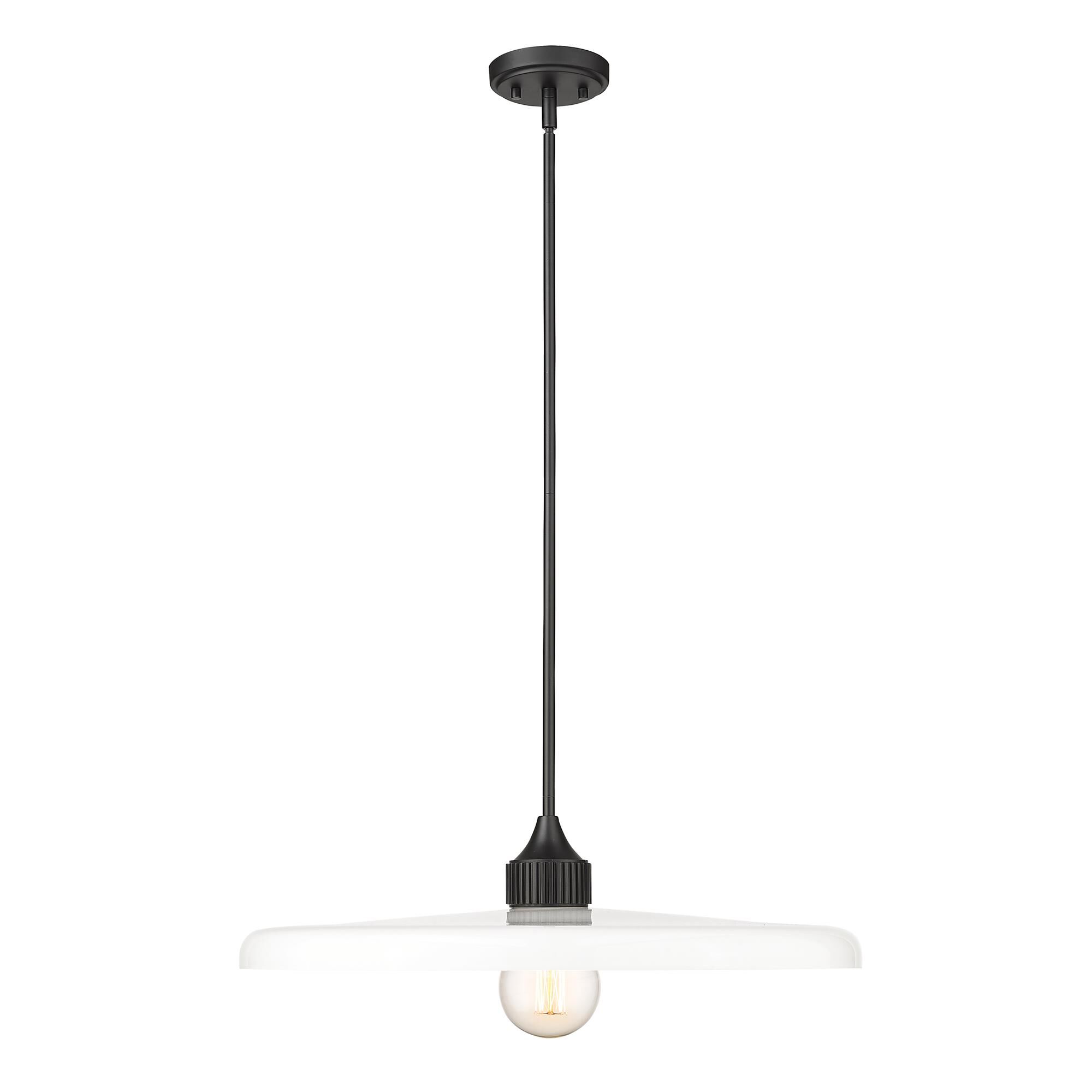 Shown in Matte Black finish and Opal glass