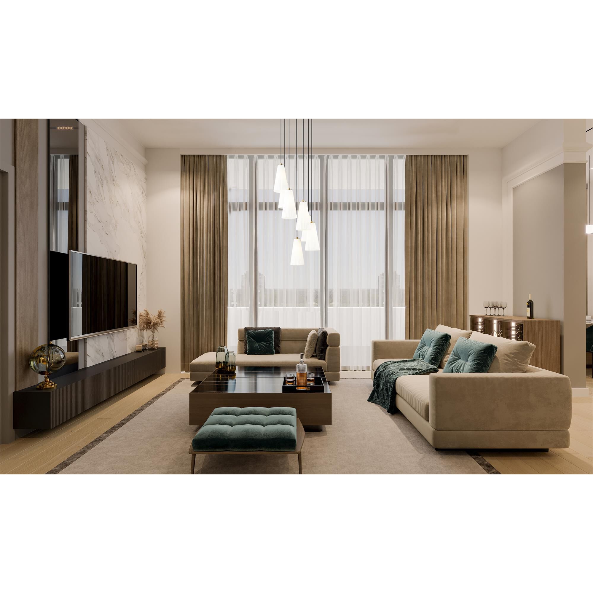 Farrell 18 Inch Multi Light Pendant by Z Lite