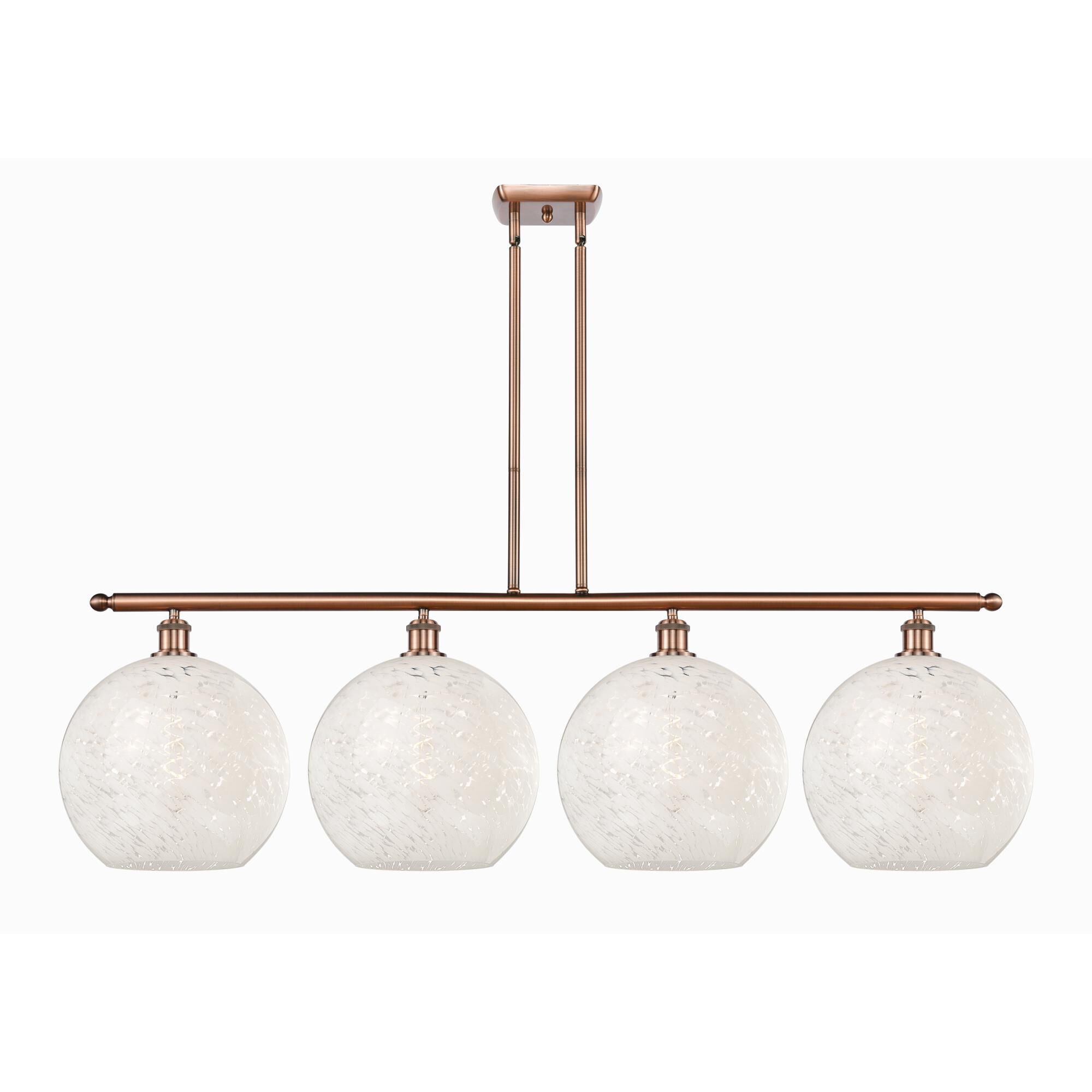 Bruno Marashlian White Mouchette 50 Inch Linear Suspension Light by Innovations Lighting