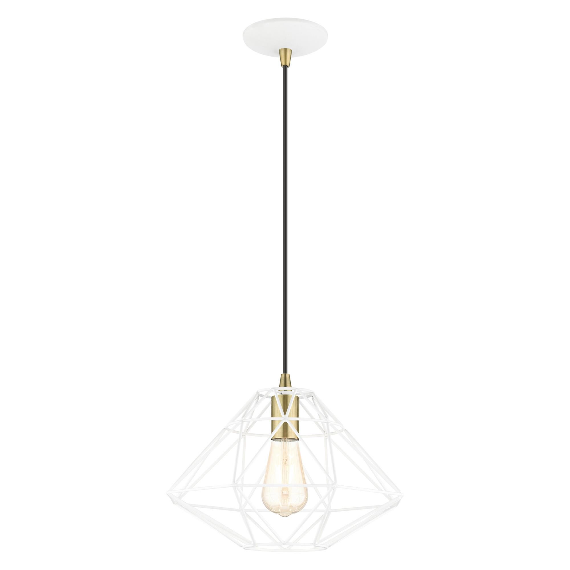 Shown in White finish and Hand Welded White shade