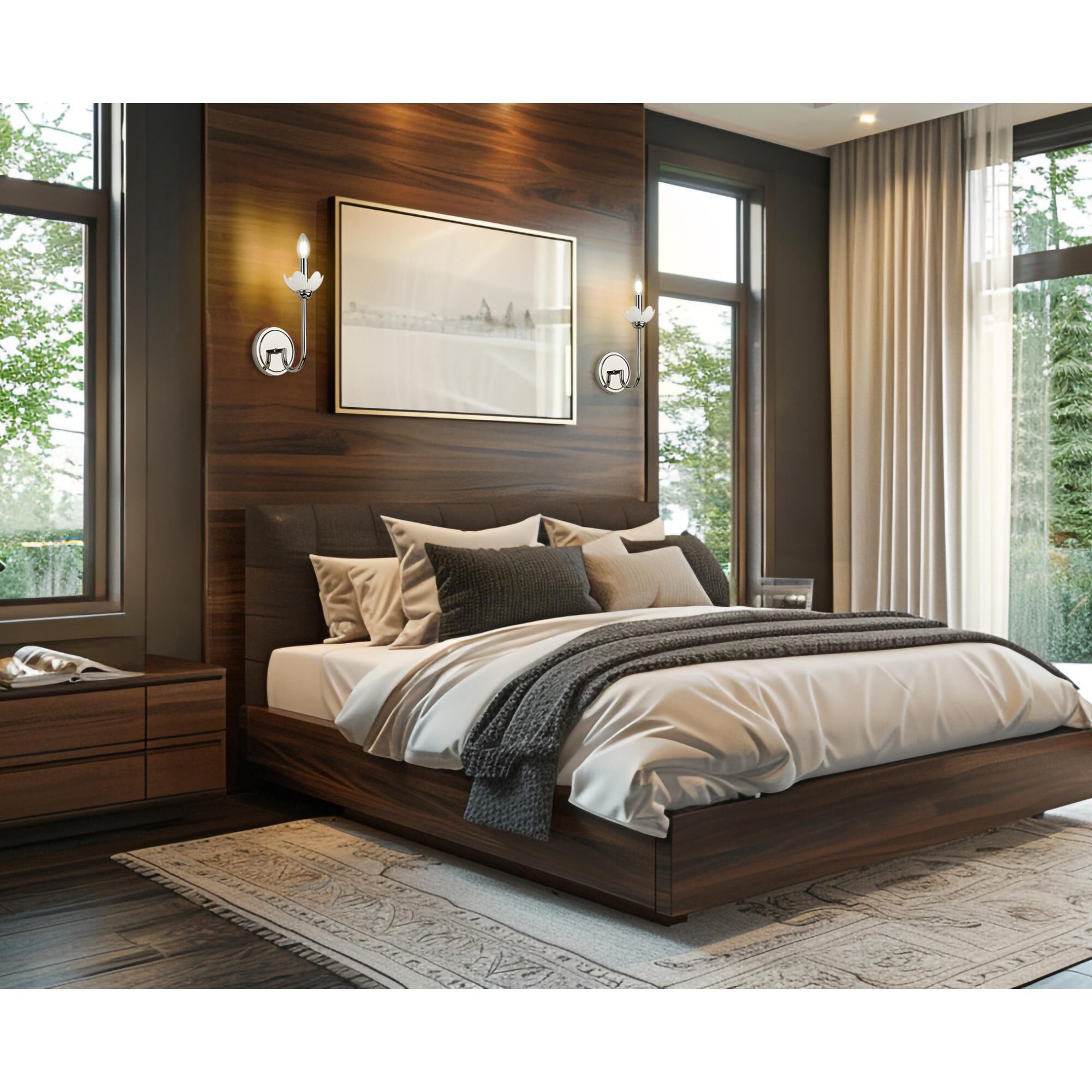 Shown in Polished Nickel finish and Clear Ribbed glass and Clear Ribbed shade