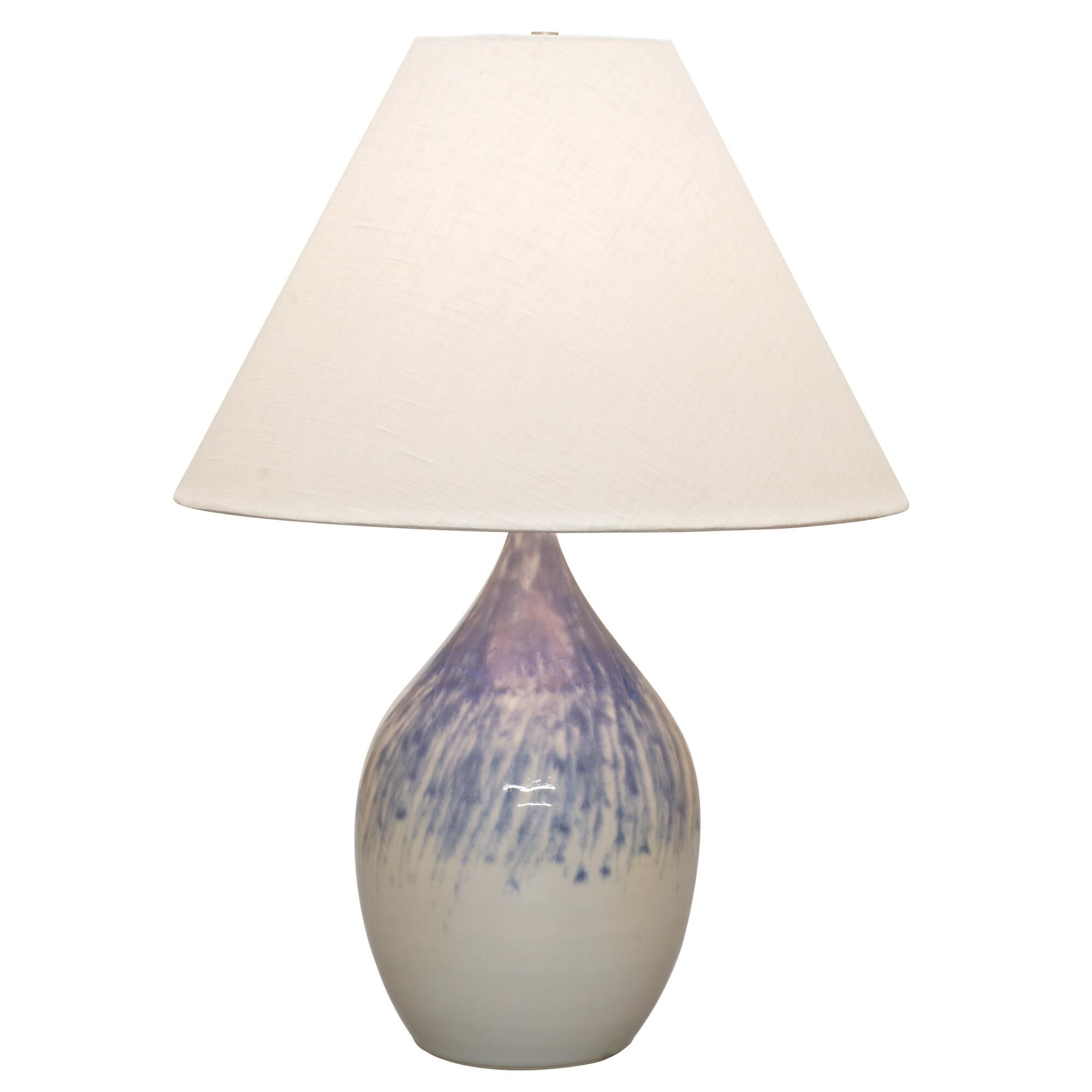 Shown in Decorated Gray finish and Cream Linen Hardback shade