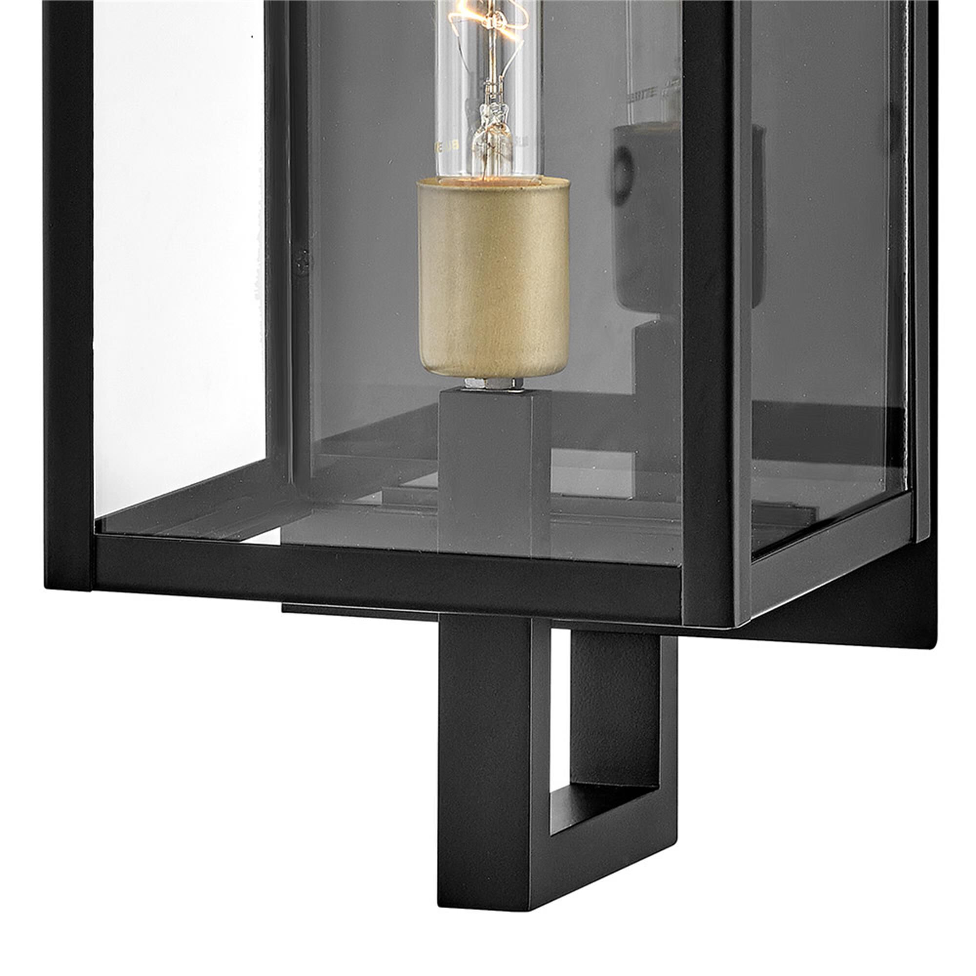 Shown in Black with Burnished Bronze Accents finish and Clear glass