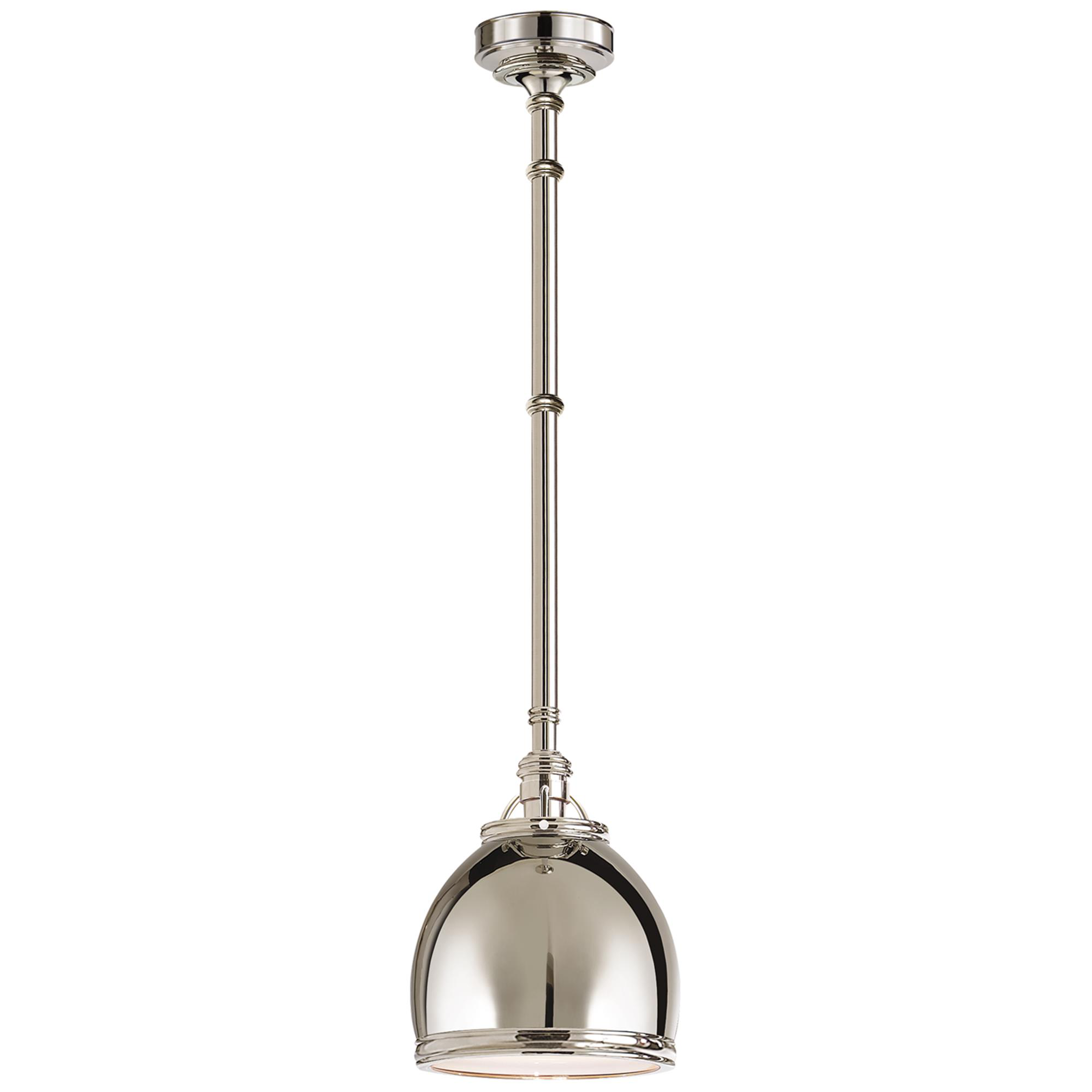 Shown in Polished Nickel finish and Polished Nickel shade