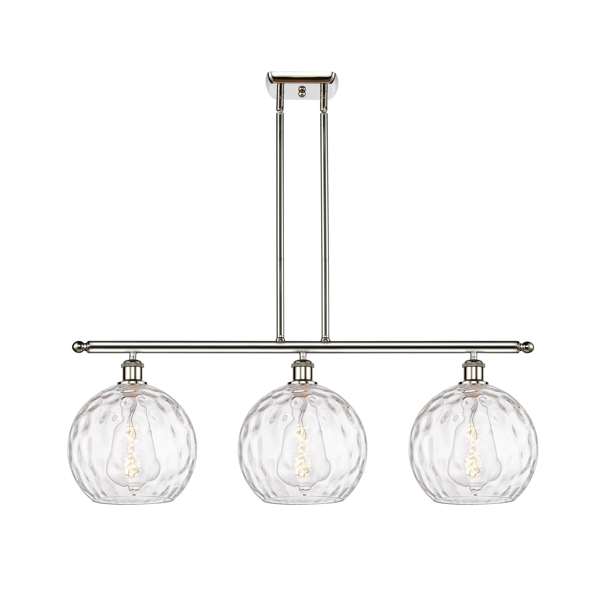 Shown in Polished Nickel finish and Clear glass