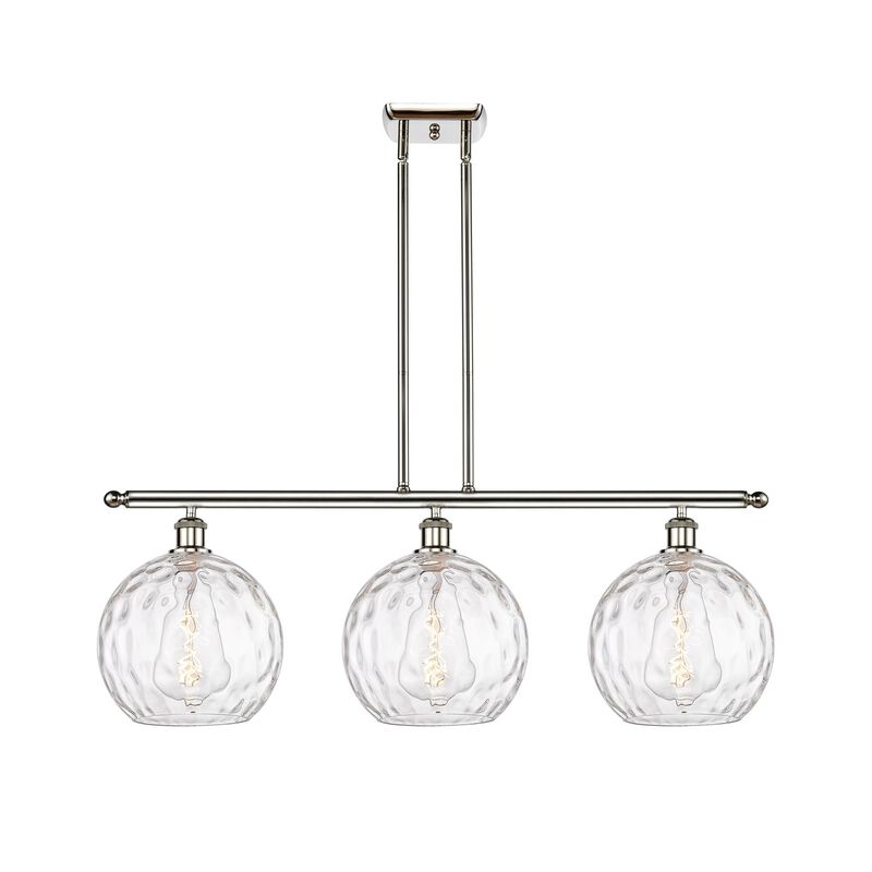 Bruno Marashlian Athens Water Glass 36 Inch 3 Light Linear Suspension Light by Innovations Lighting