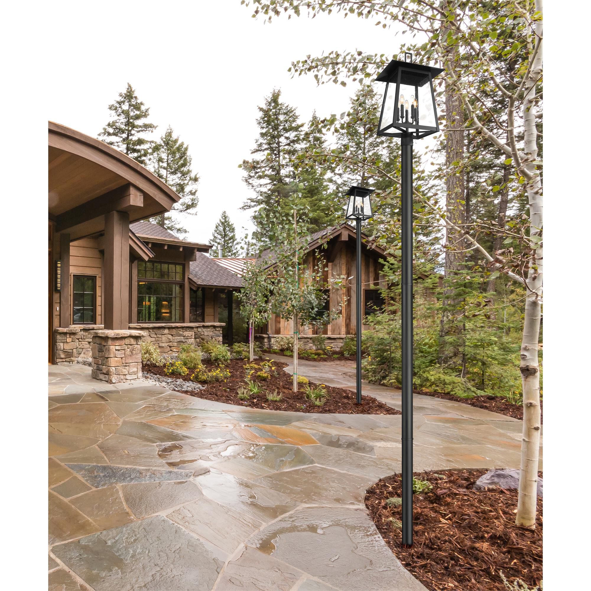 Shown in Black finish and Clear Seedy glass and Clear Seedy shade