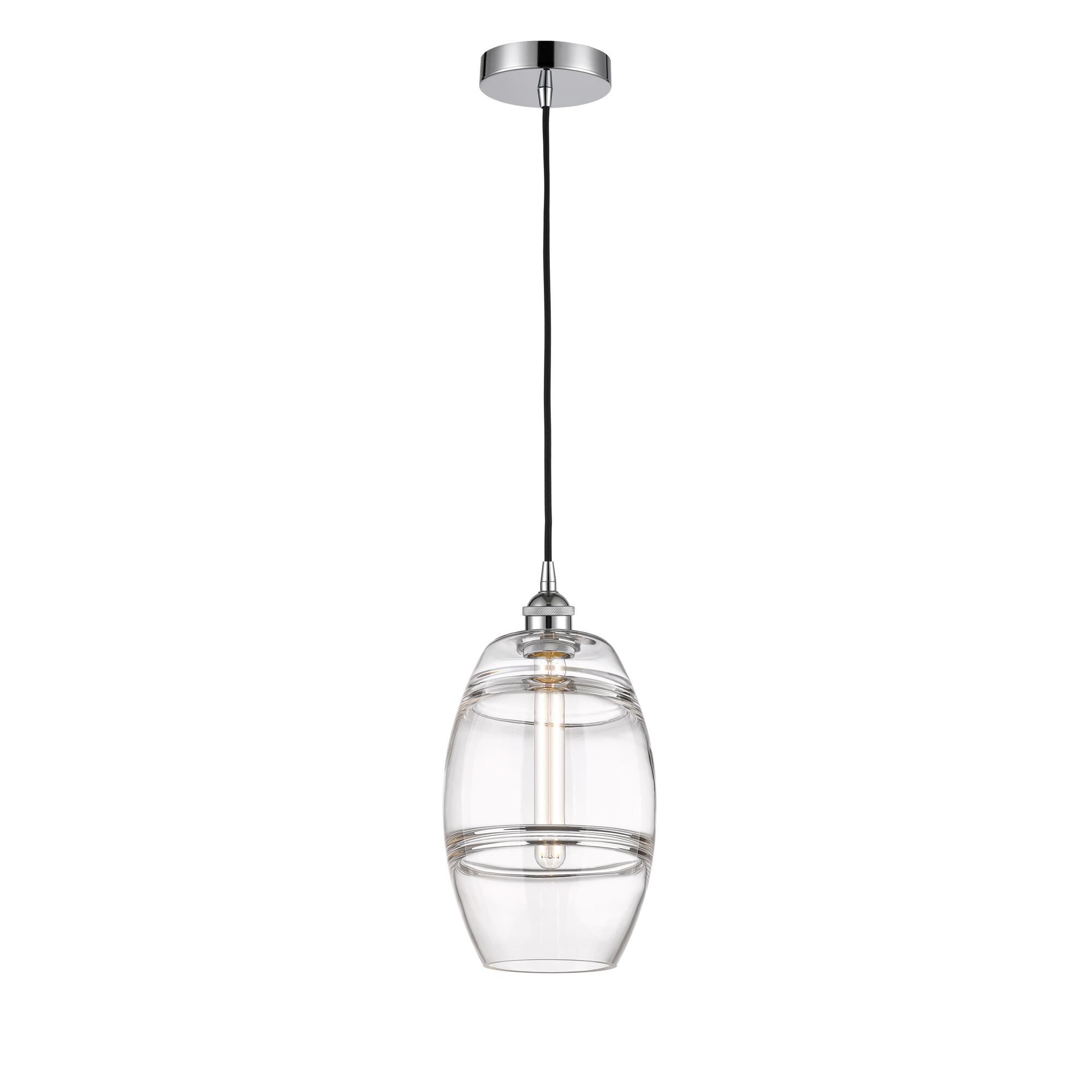 Shown in Polished Chrome finish and Clear glass