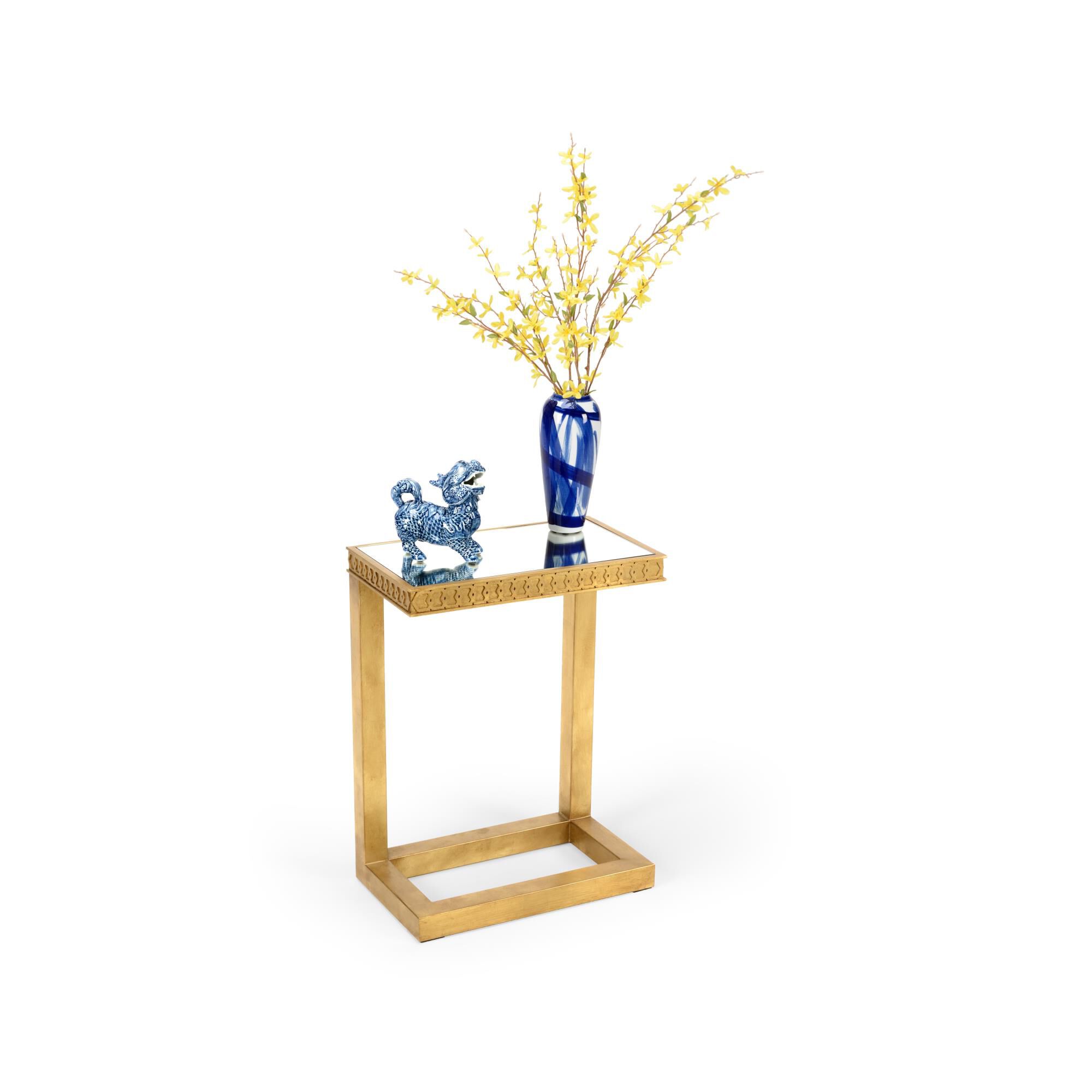 Shown in Antique Gold Leaf/Clear/Beveled finish and Mirror/Plain/Beveled glass