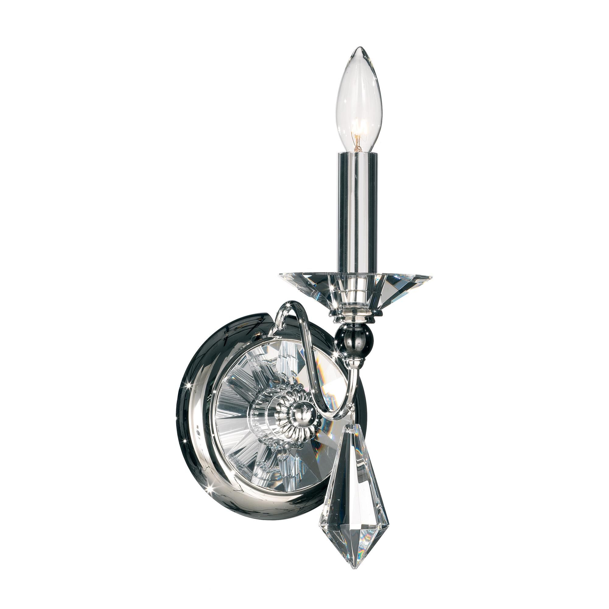 Shown in Silver finish and Clear crystal