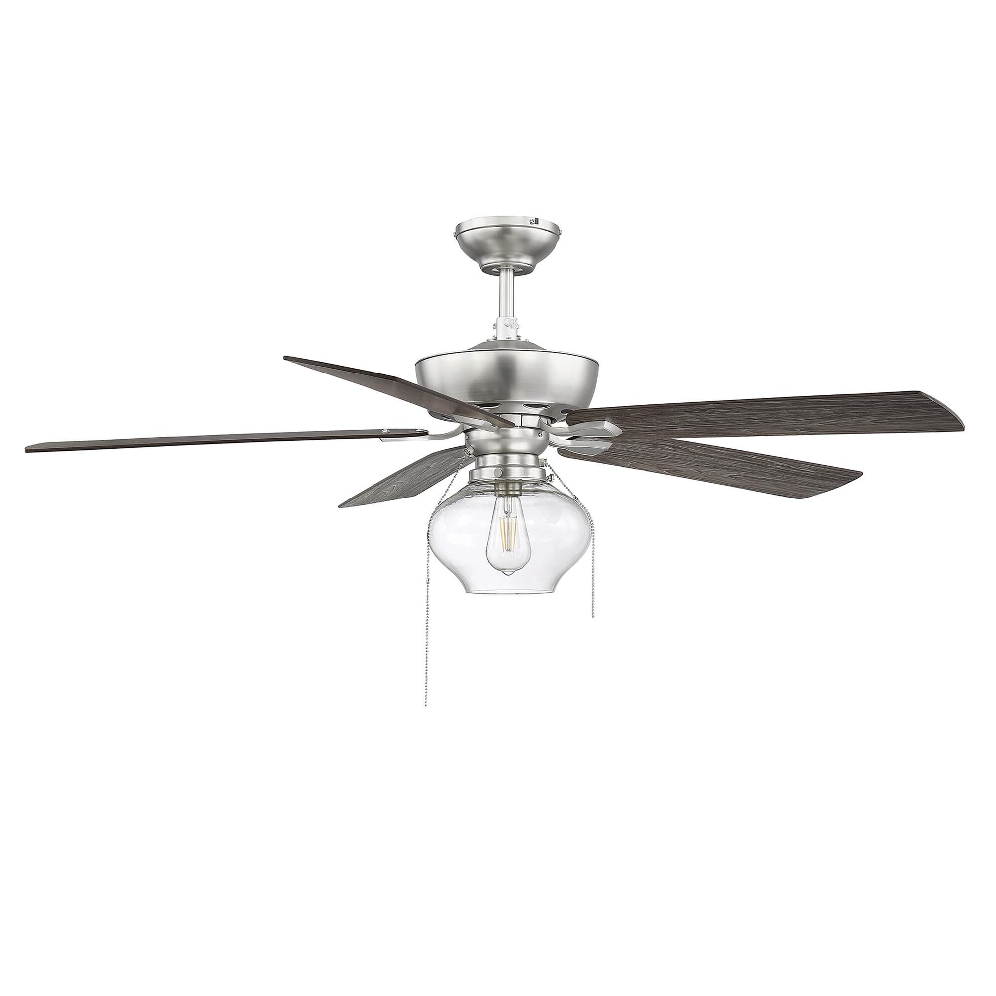 Shown in Brushed Nickel finish and Clear glass