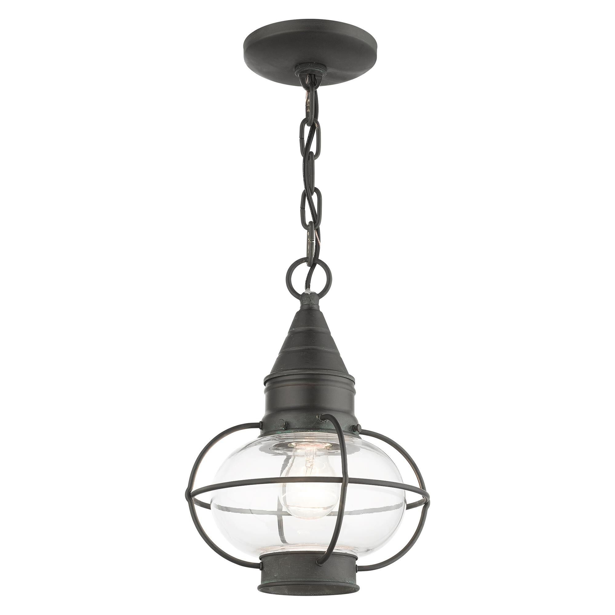 Livex Lighting Newburyport 11 Inch Tall Outdoor Hanging Lantern