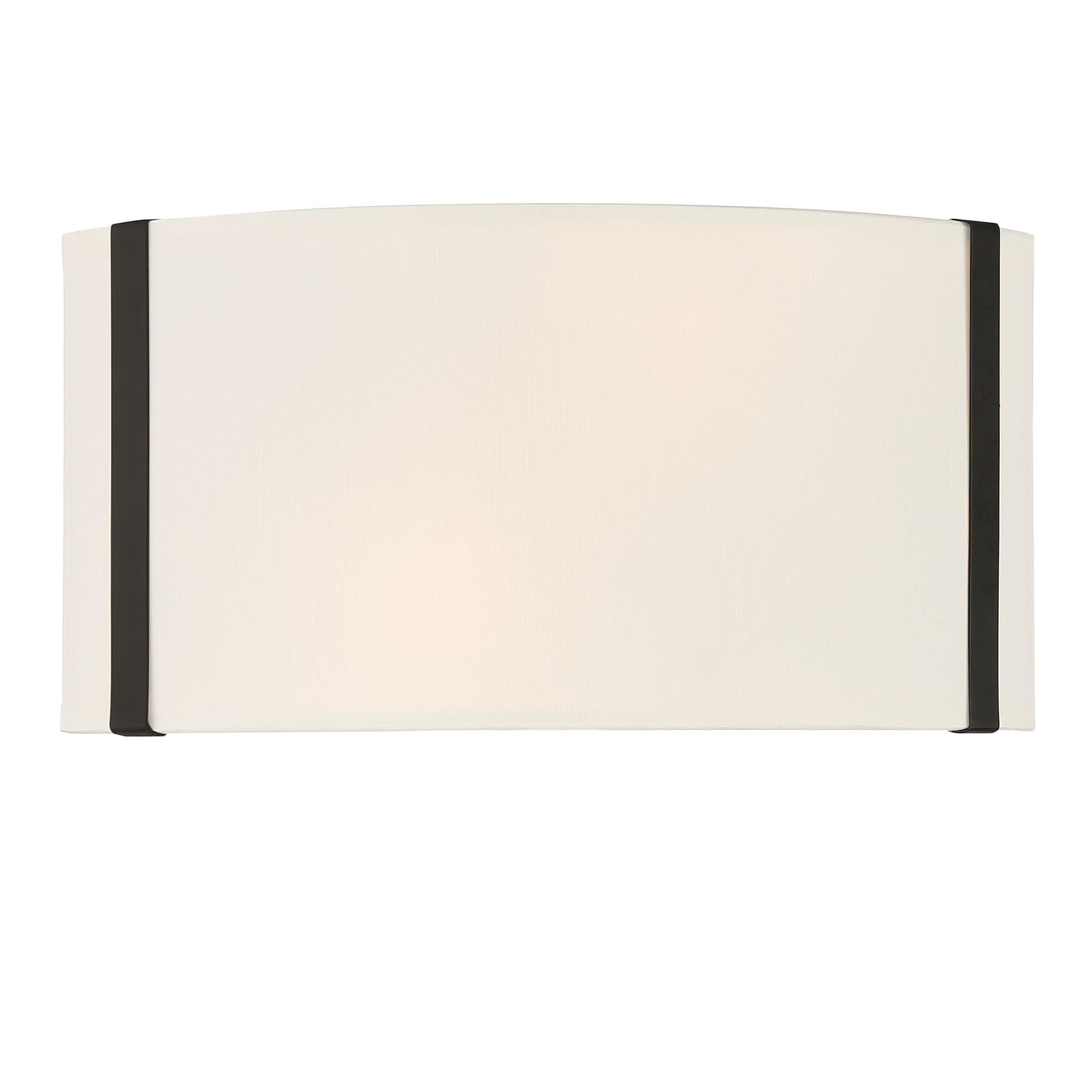 Shown in Black finish and Fabric glass and White shade