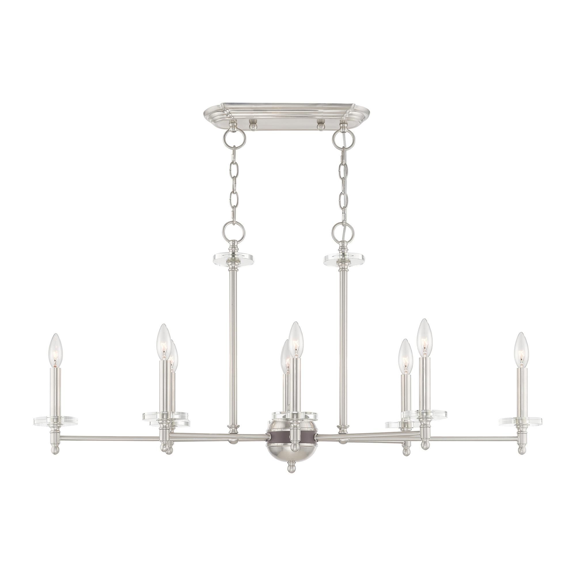 Bancroft 39 Inch 8 Light Linear Suspension Light by Livex Lighting