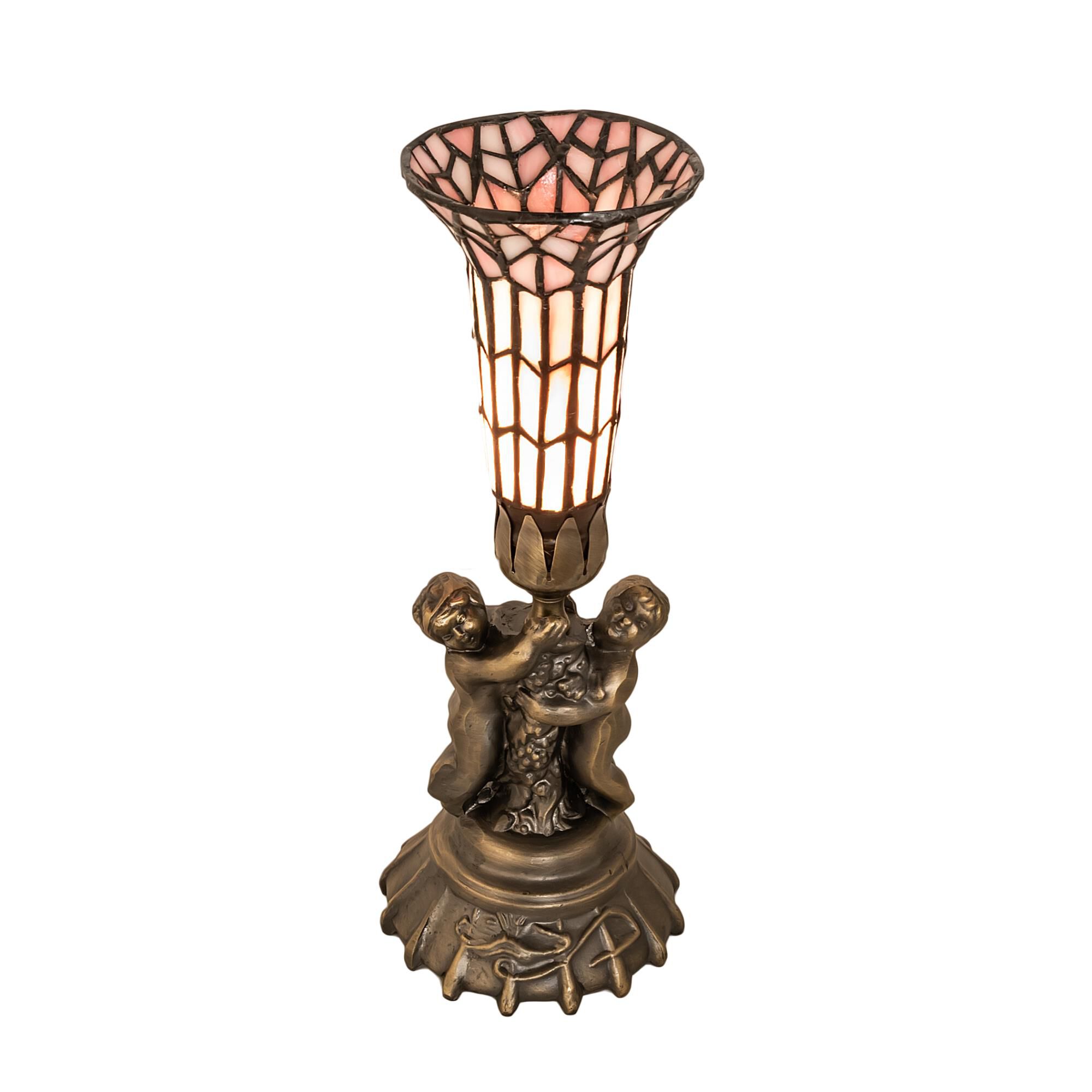 Stained Glass Pond Lily 13 Inch Accent Lamp by Meyda Lighting