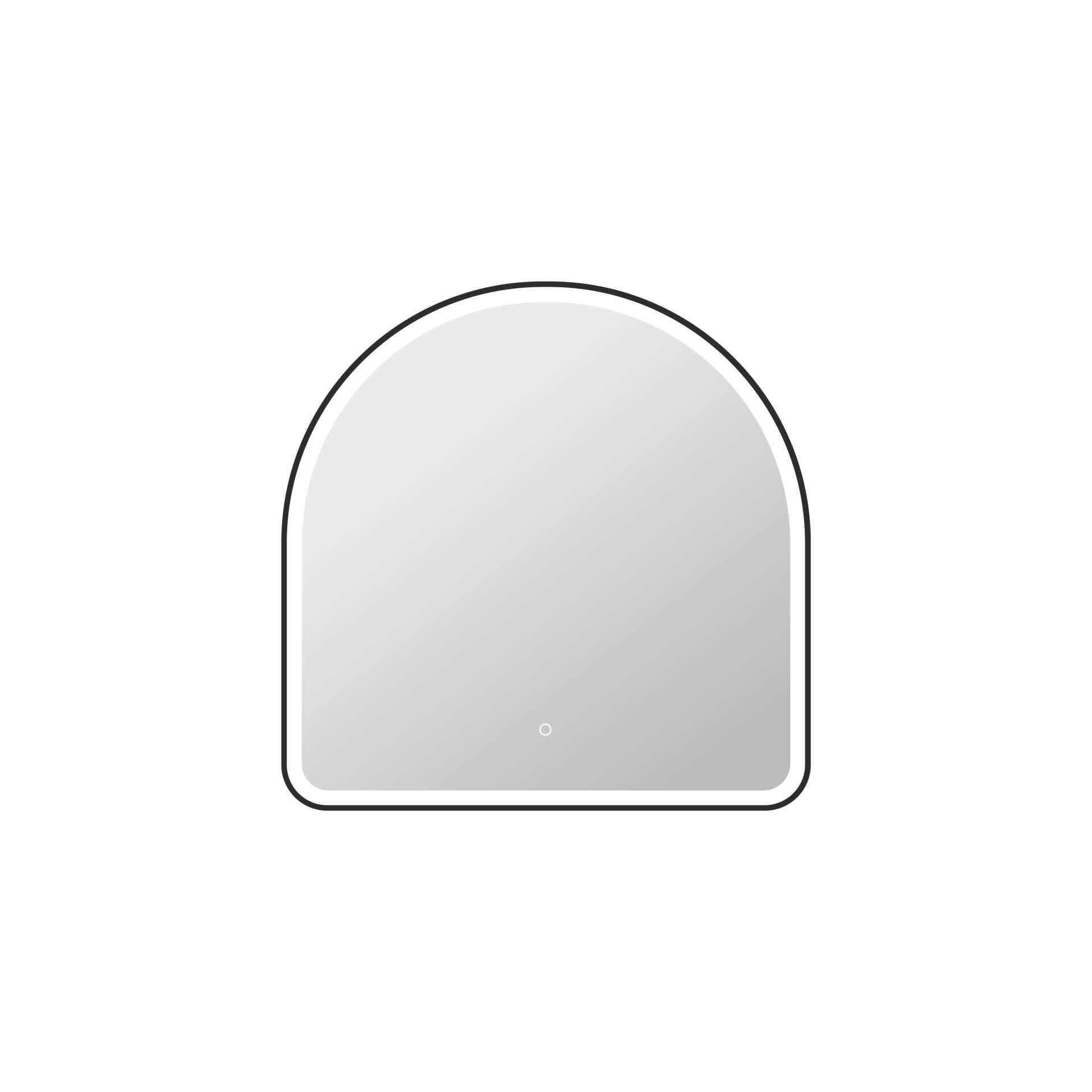 Harmoni 36 Inch Arched LED Lighted Mirror by Elegant Decor