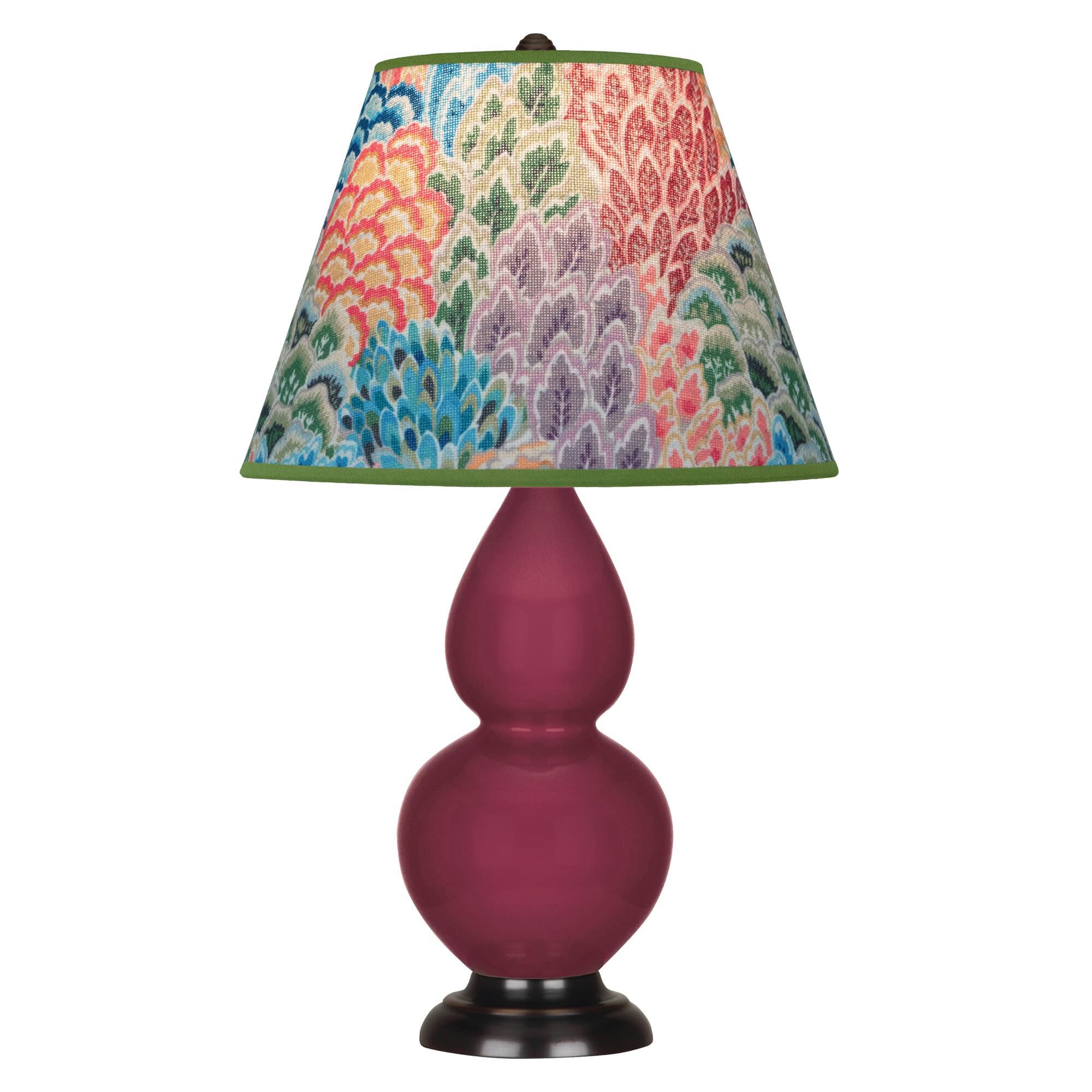 Shown in Sugar Plum finish and Spring Floral shade and Deep Patina Bronze accent