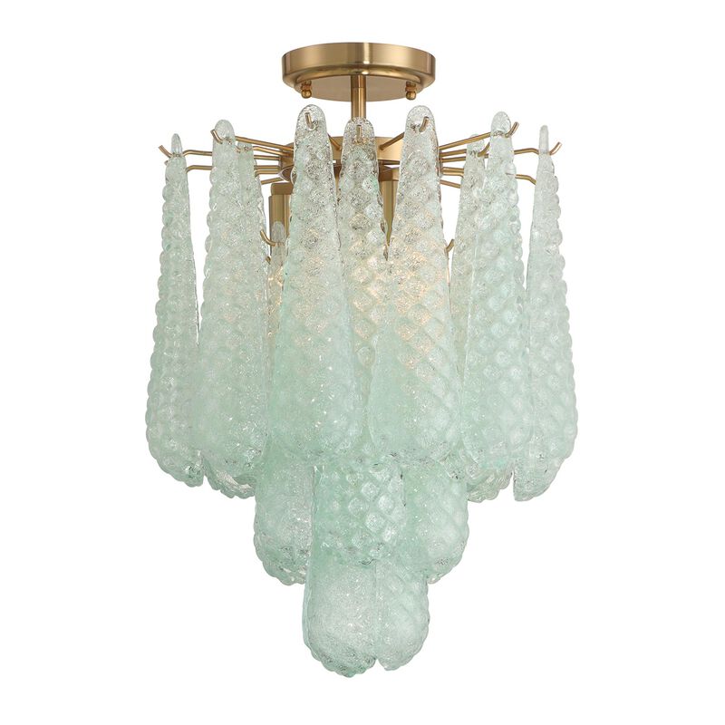 Ollie 14 Inch 4 Light Semi Flush Mount by Crystorama