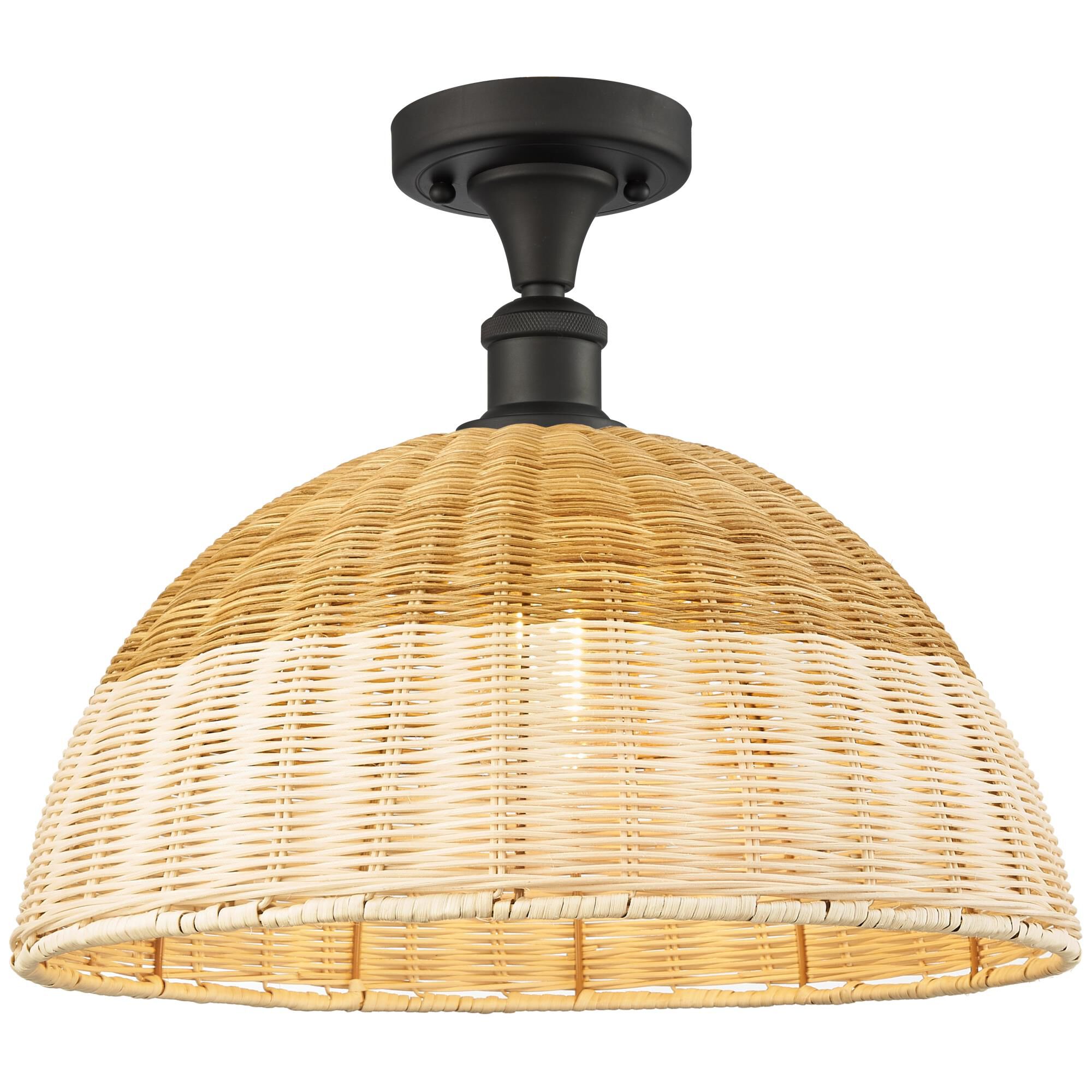 Shown in Oil Rubbed Bronze finish and Natural shade