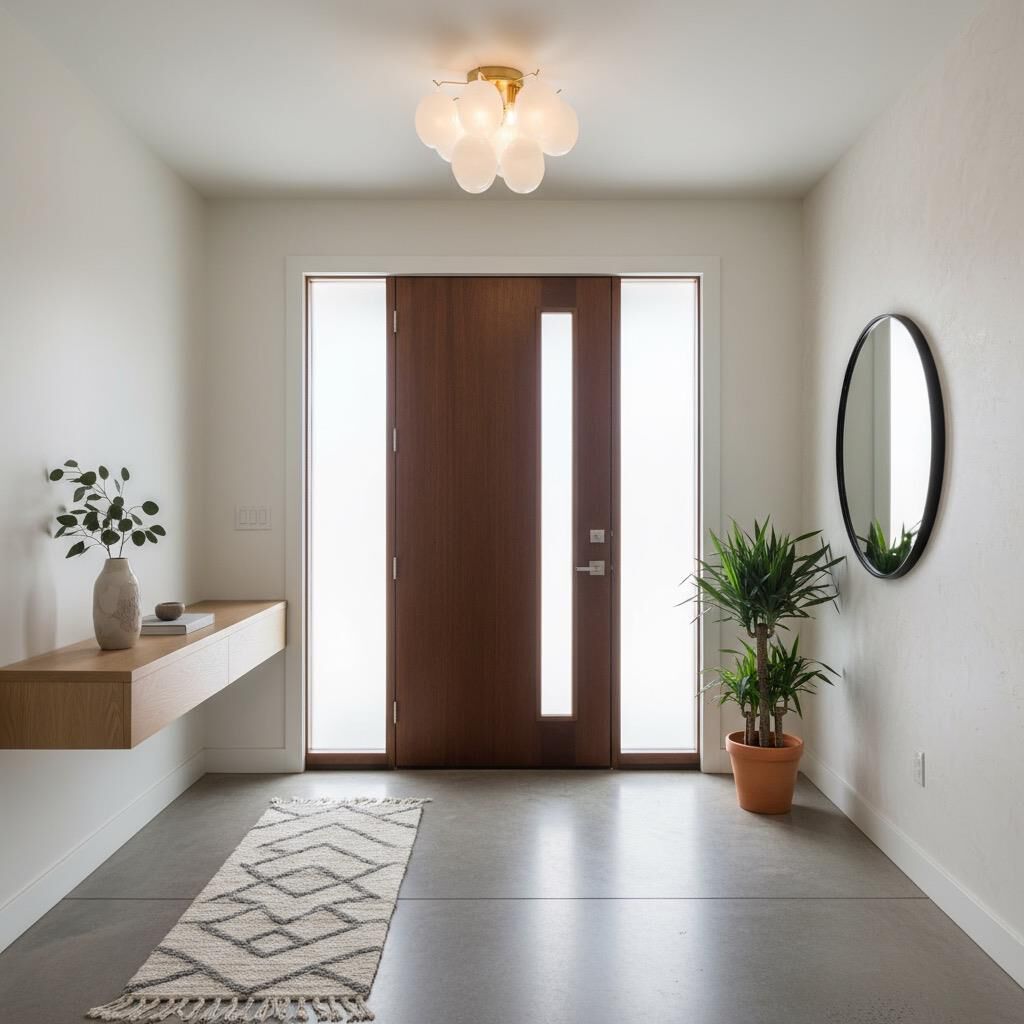 Shown in Brass finish and Milky White glass