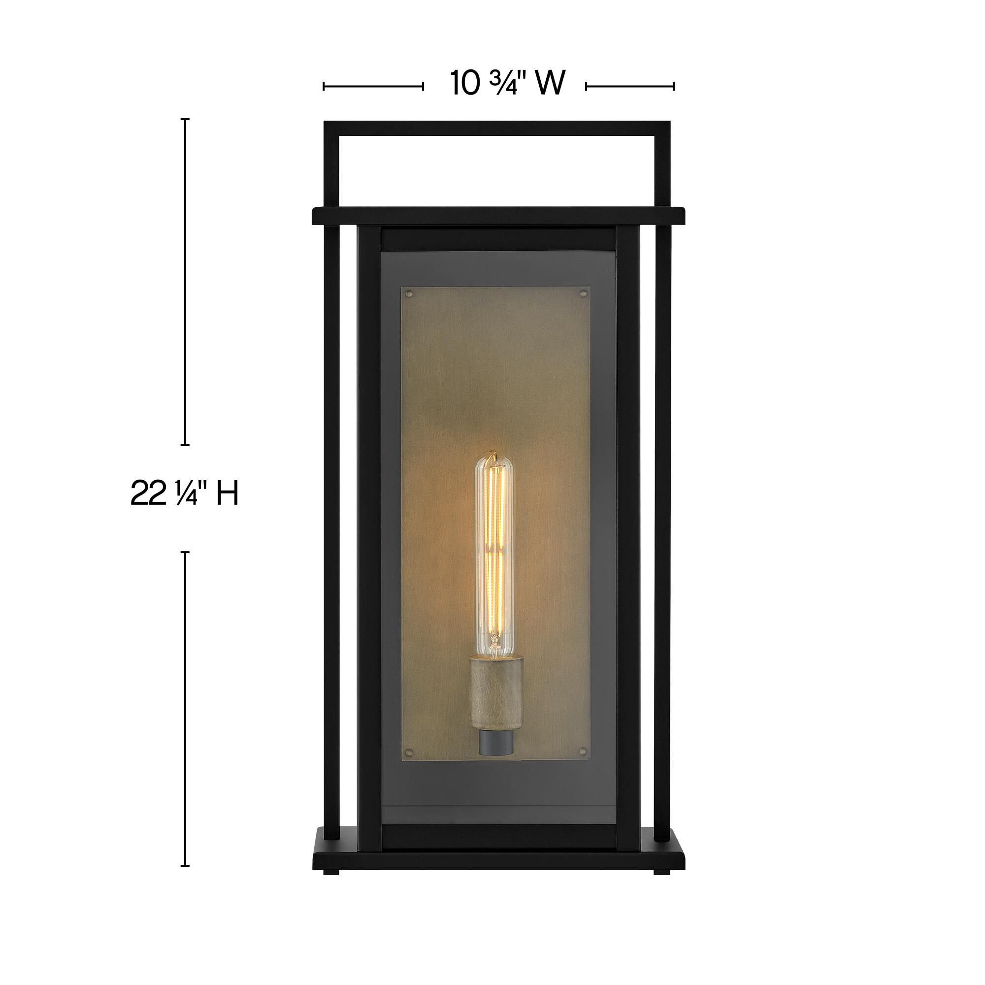 Shown in Black with Burnished Bronze Accents finish and Clear glass