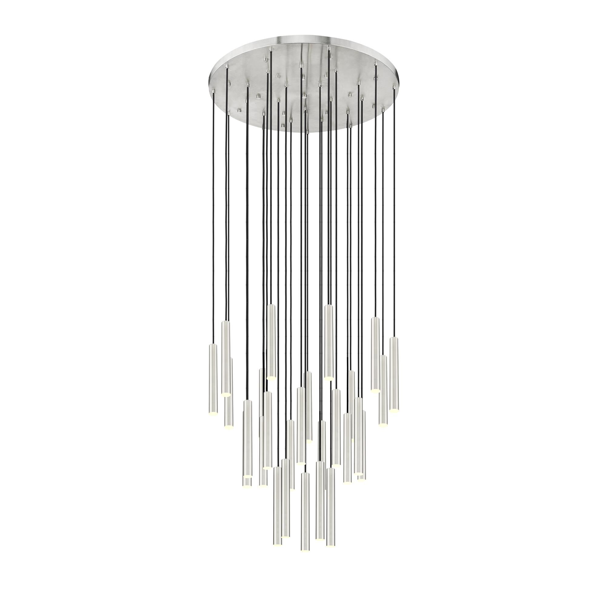 Shown in Brushed Nickel finish and Brushed Nickel glass and Brushed Nickel shade
