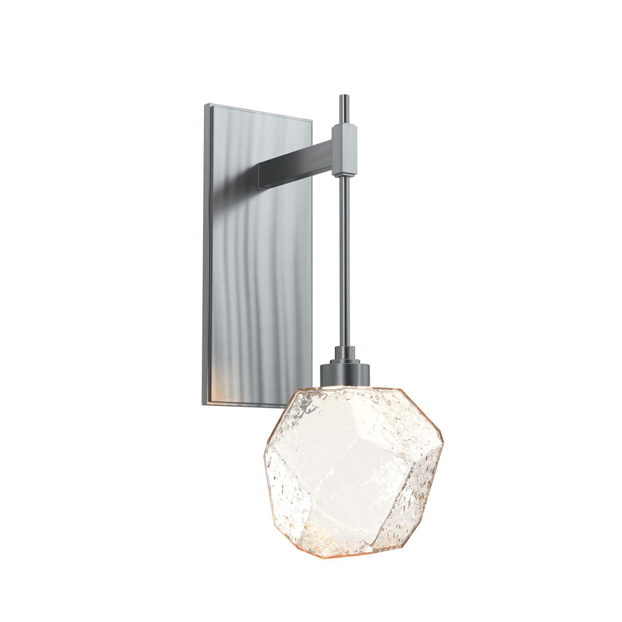 Shown in Classic Silver finish and Blown Gem Amber glass