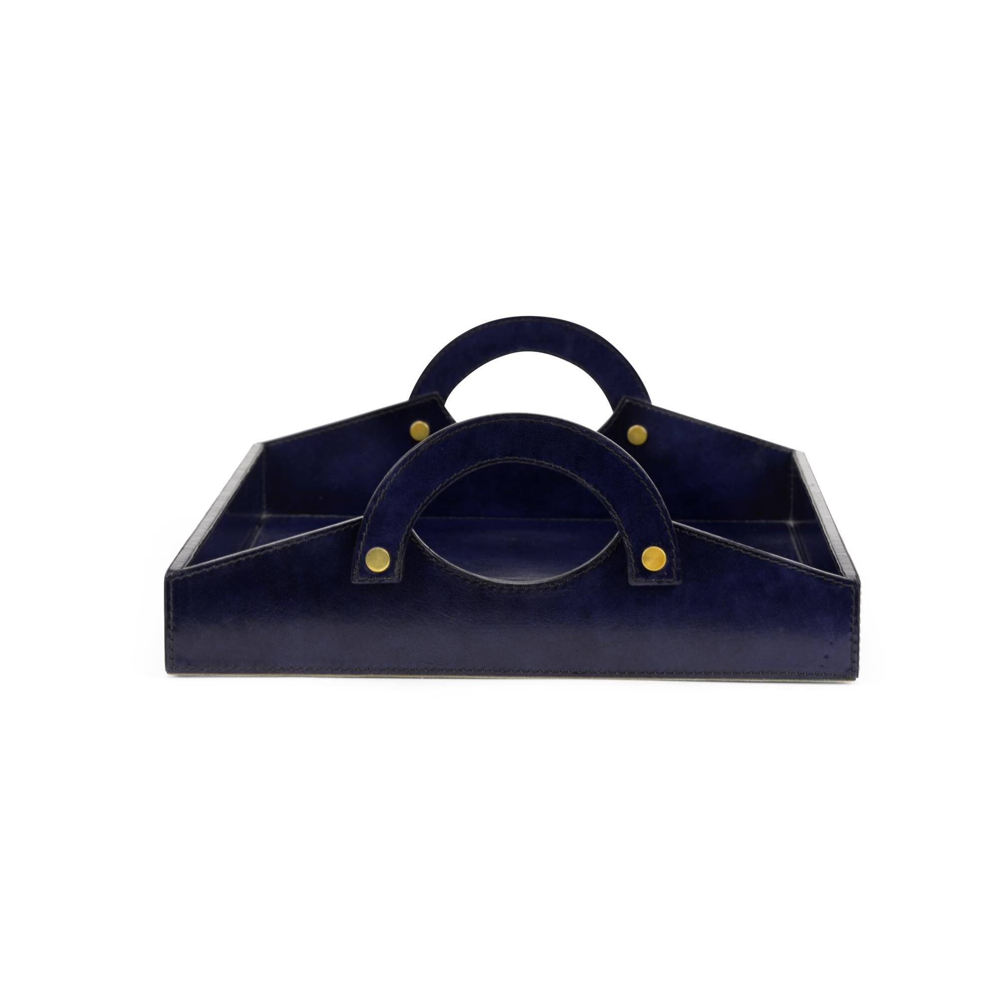 Leather Tray - Midnight Blue Tray by Chelsea House