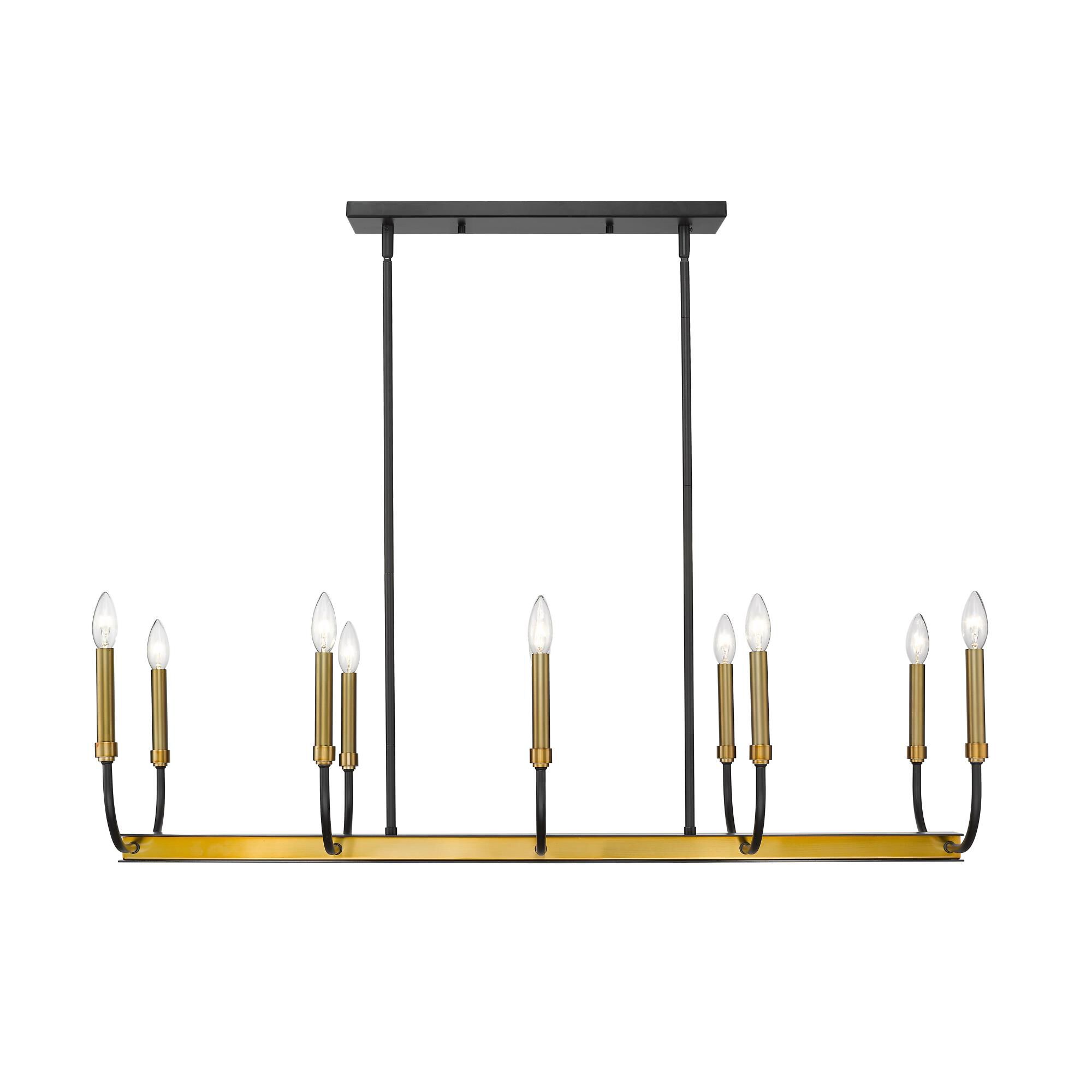 Shown in Matte Black + Olde Brass finish and --- glass and --- shade