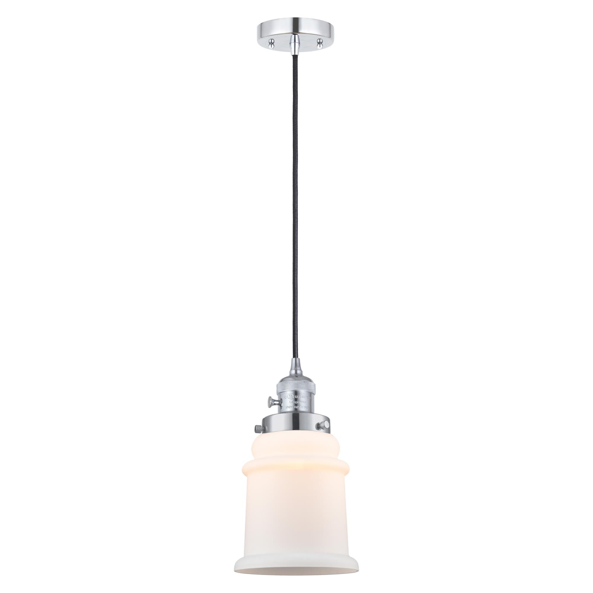 Shown in Polished Chrome finish and Matte White glass