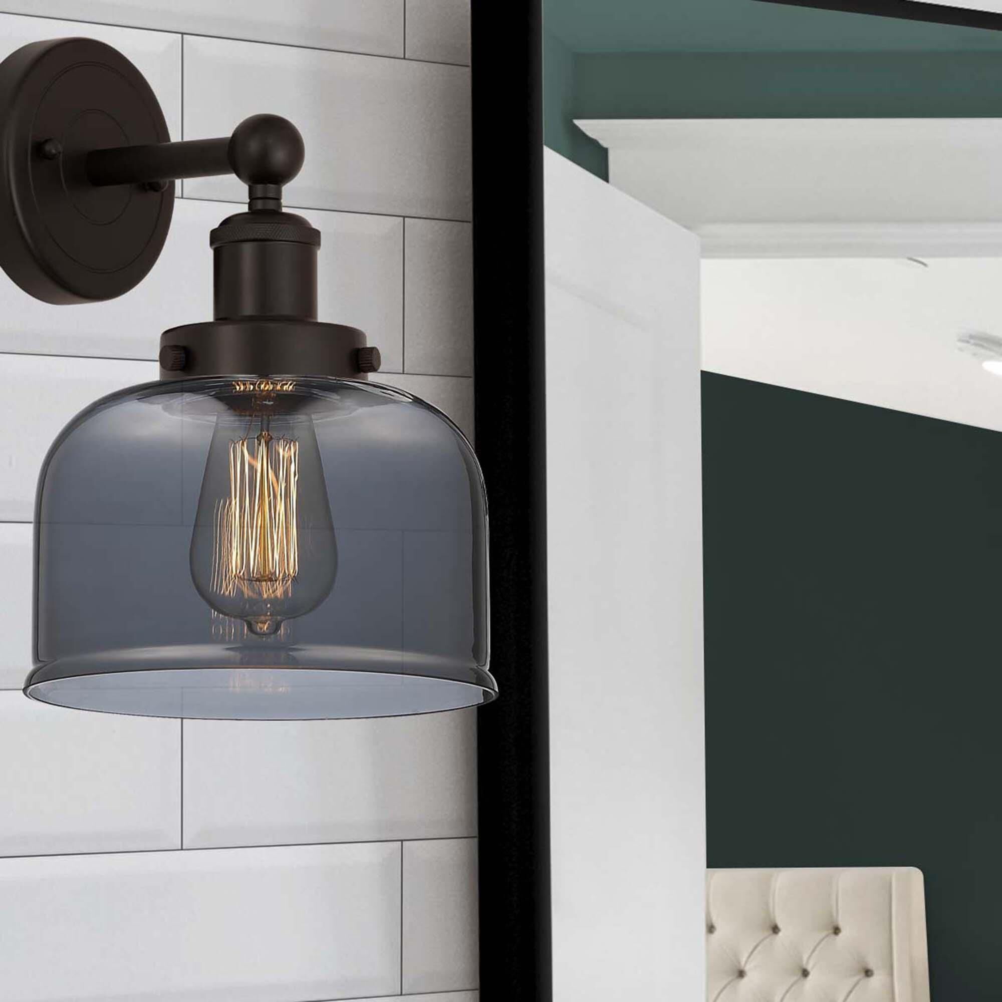 Shown in Oil Rubbed Bronze  finish and Plated Smoke glass