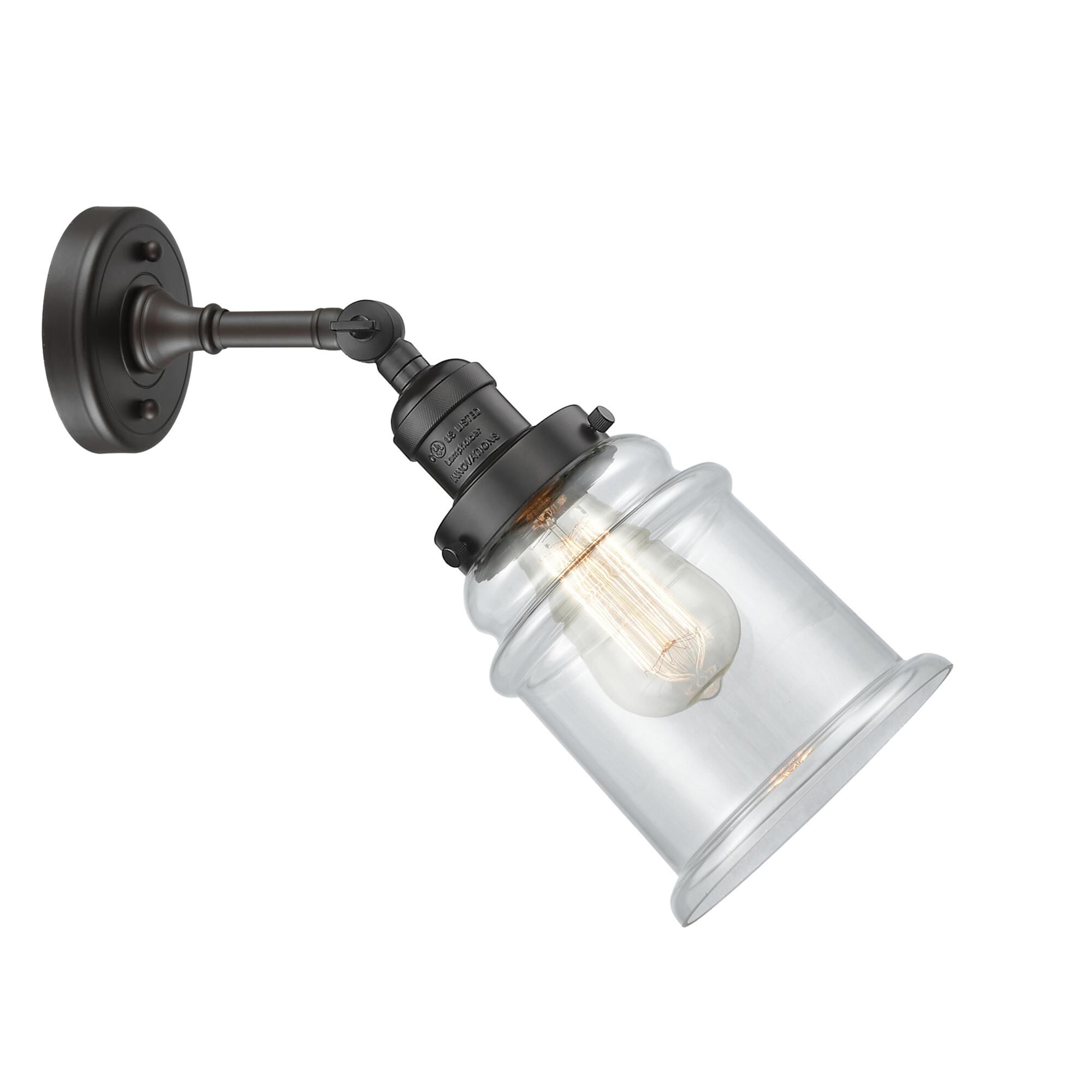 Shown in Oil Rubbed Bronze finish and Clear glass and None accent
