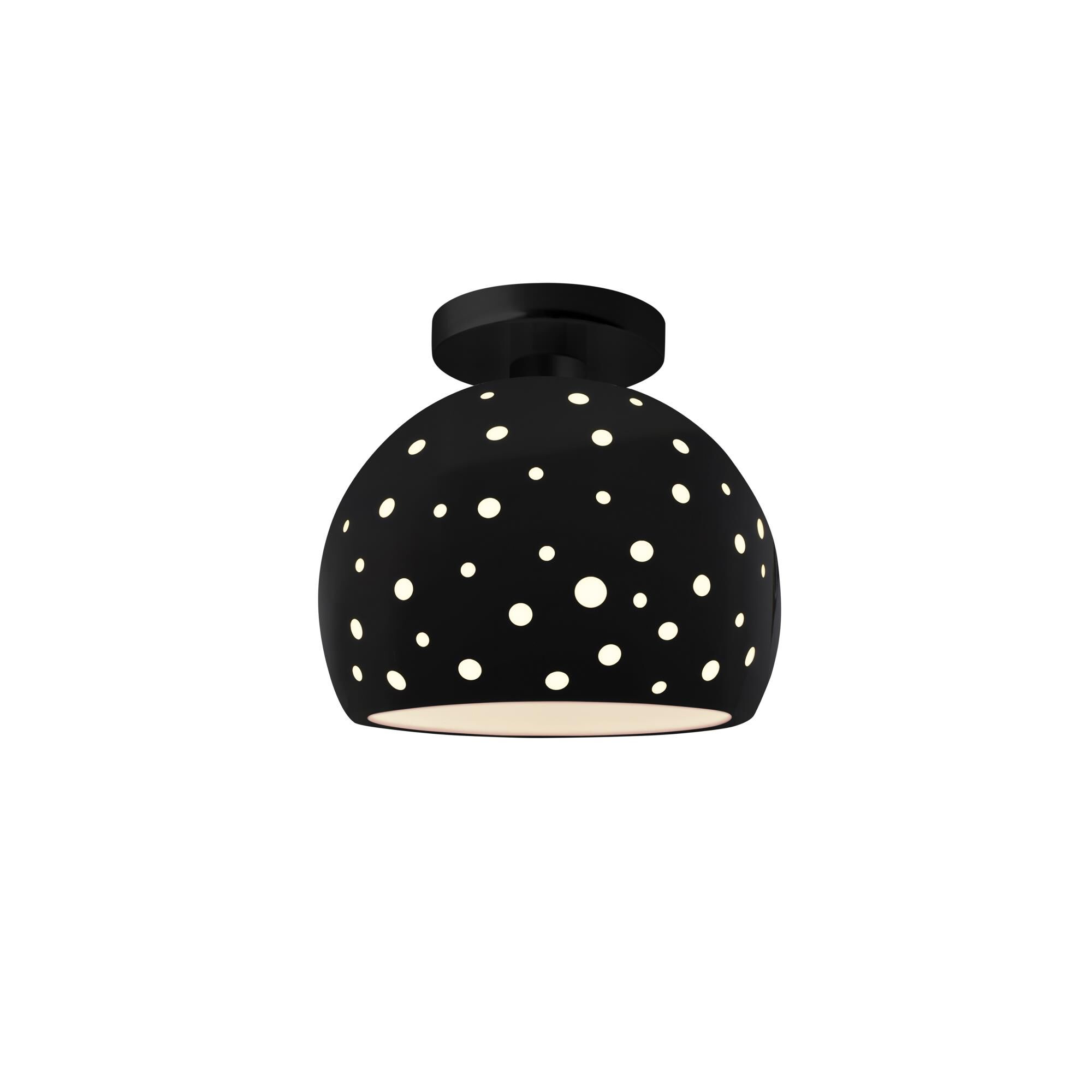 Perforated Globe 7 Inch Semi Flush Mount by Justice Design Group