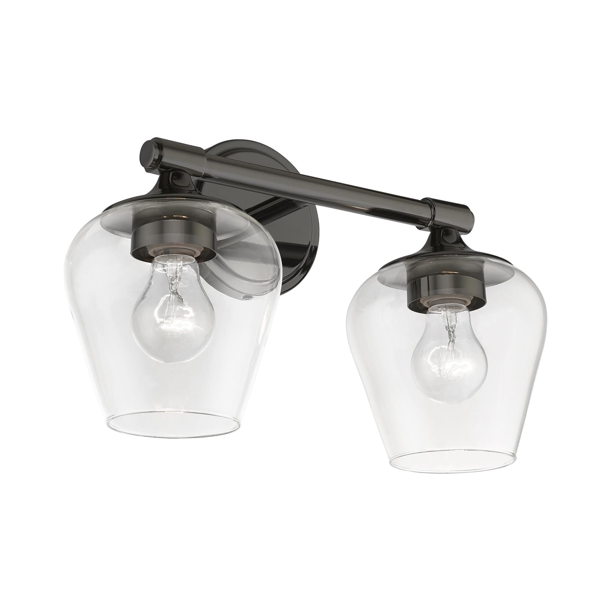 Shown in Black Chrome finish and Clear glass