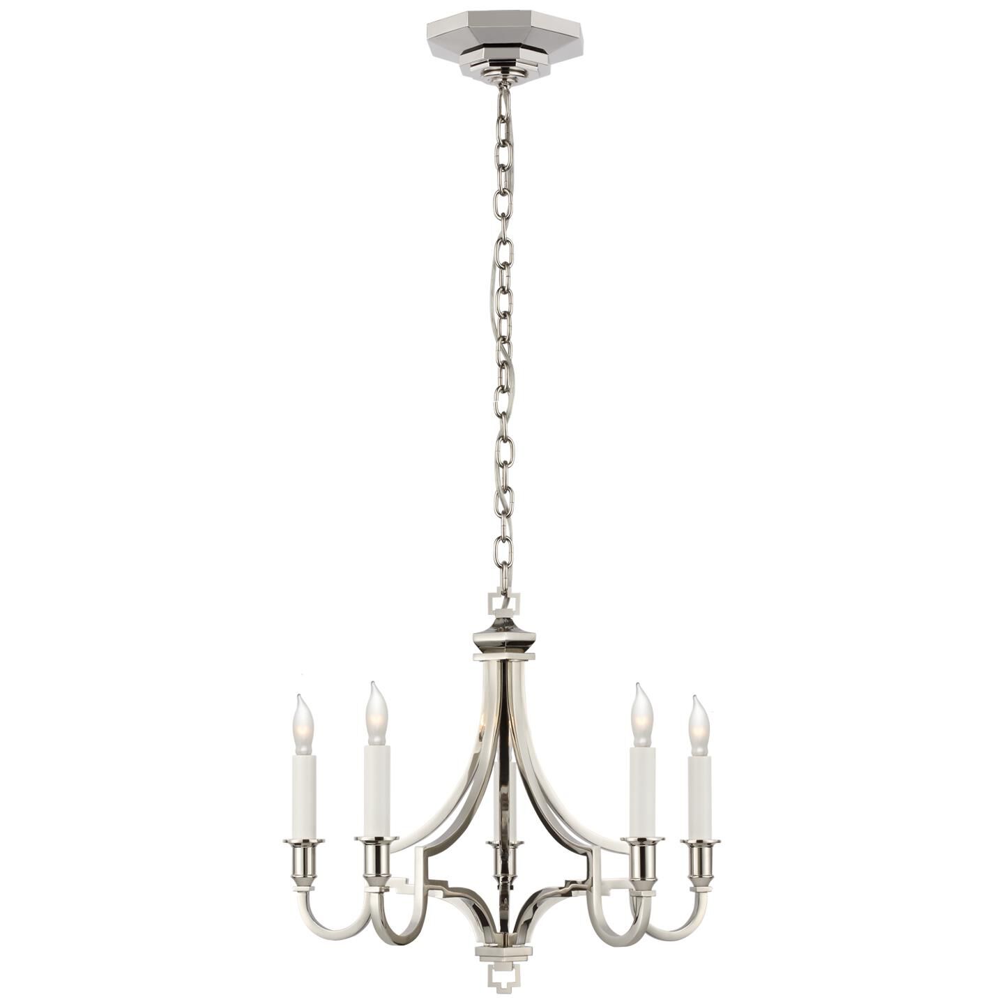 Chapman & Myers Mykonos 15 Inch 5 Light LED Mini Chandelier by Visual Comfort Signature Collection