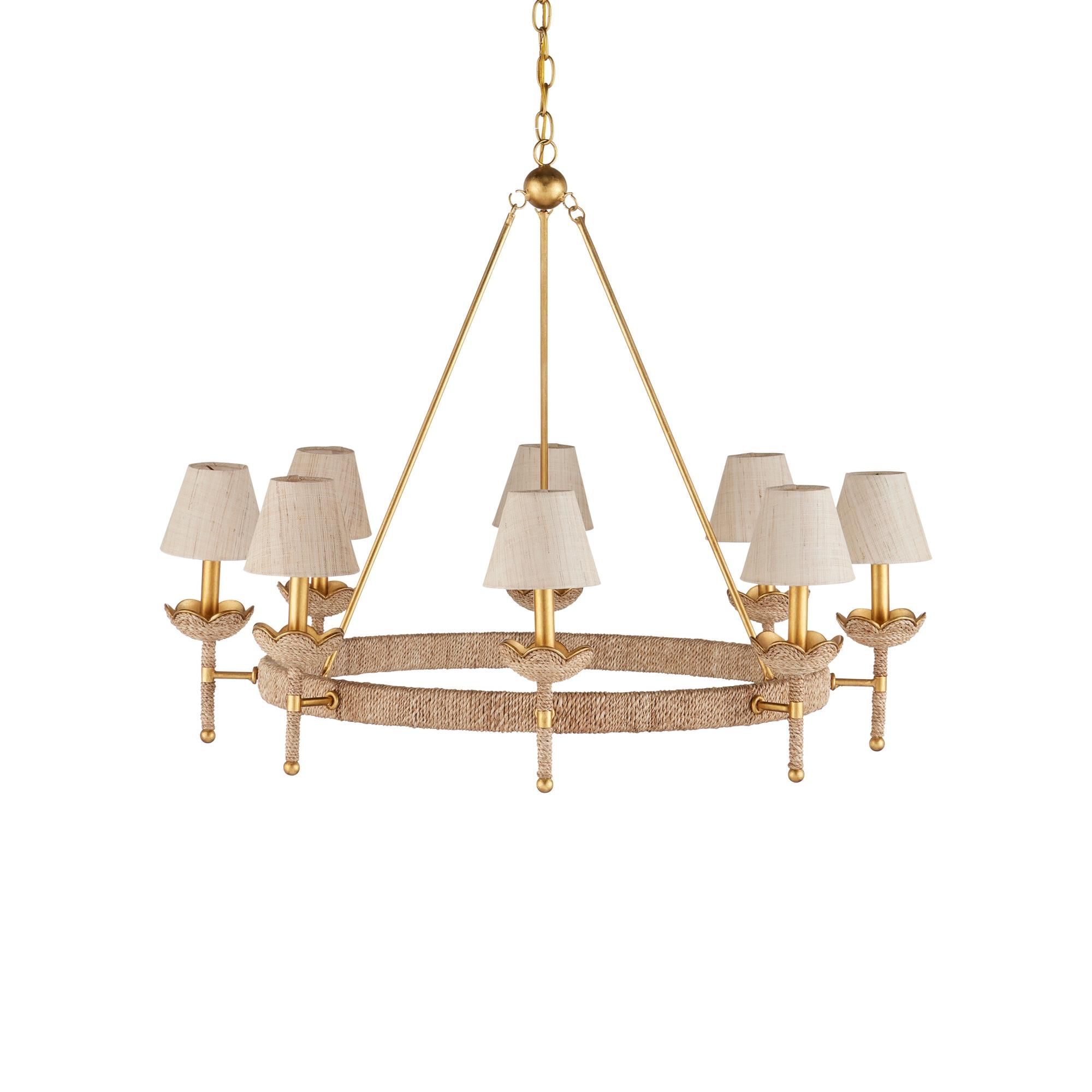 Suzanne Duin Vichy 36 Inch Chandelier by Currey and Company