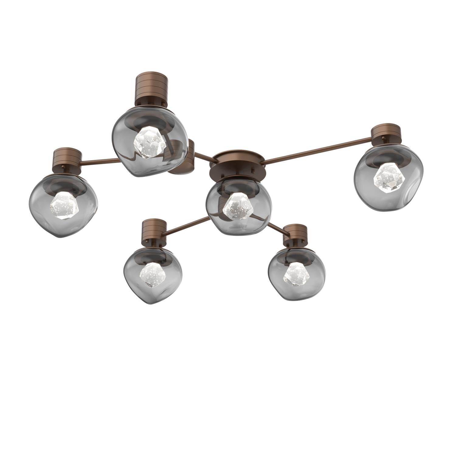 Levi Wilson Luna 37 Inch Semi Flush Mount by Hammerton Studio