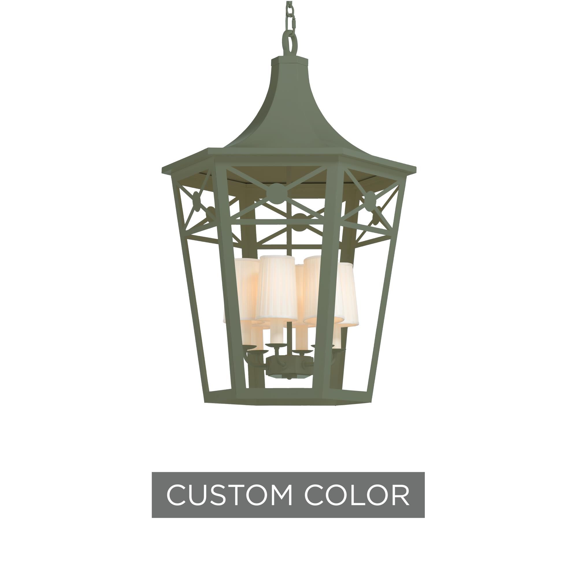 Matthew Frederick International Church Court 36 Inch Tall 6 Light Outdoor Hanging Lantern by Wildwood