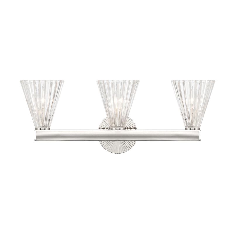Lotus 24 Inch 3 Light Bath Vanity Light by Crystorama