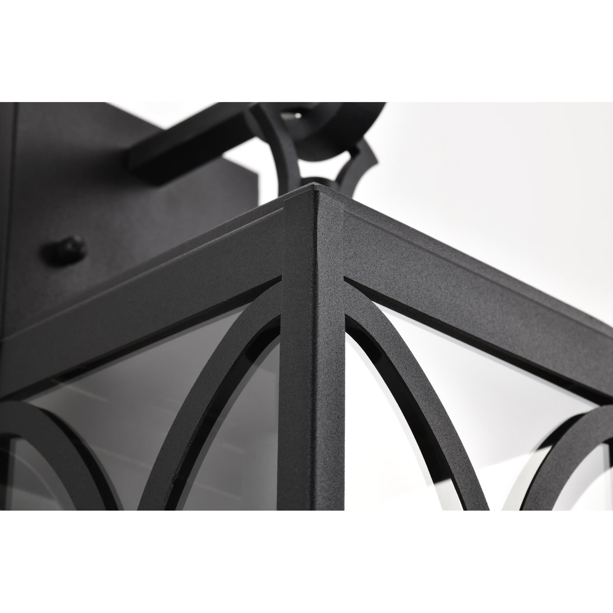 Shown in Matte Black finish and Clear glass