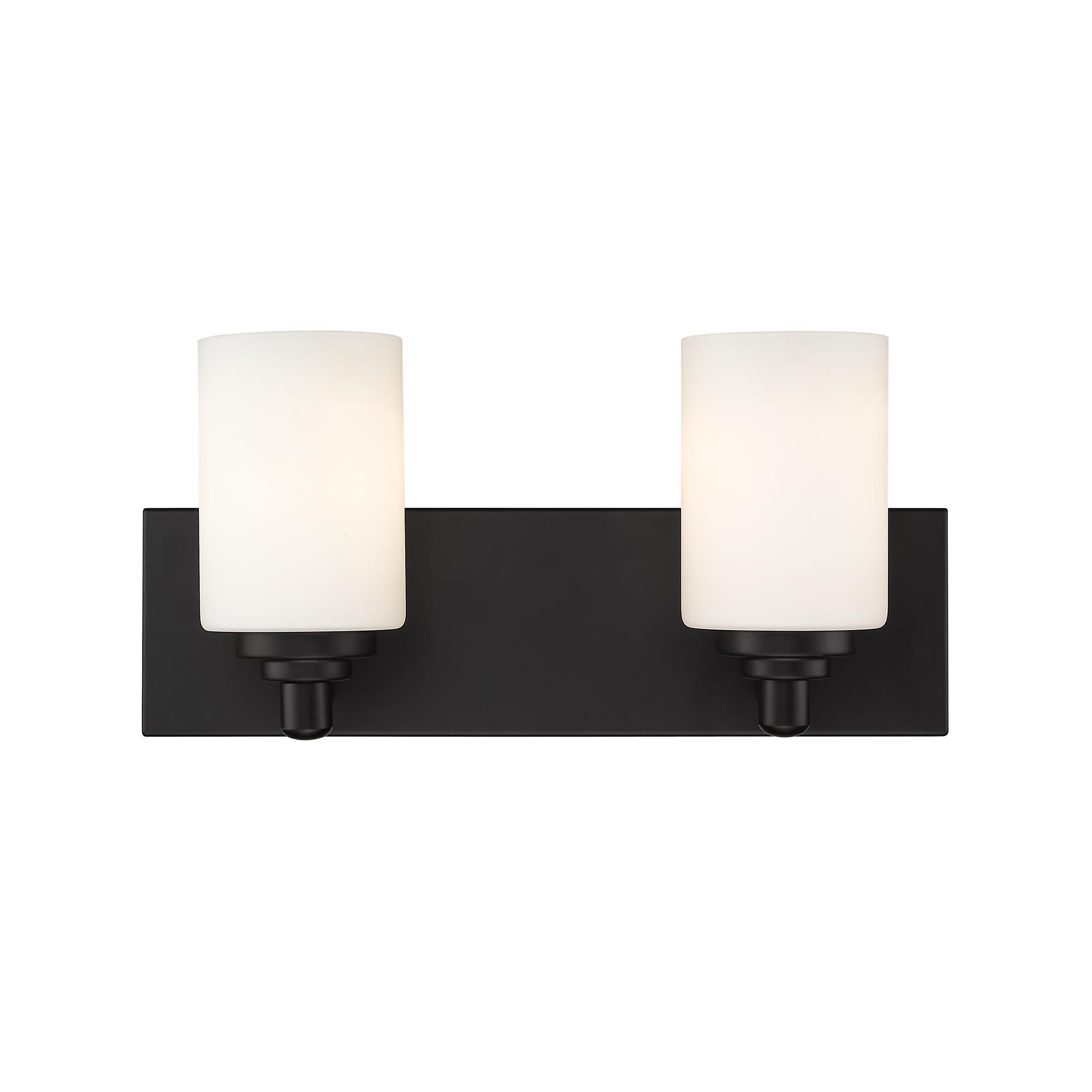Shown in Matte Black finish and Glass shade