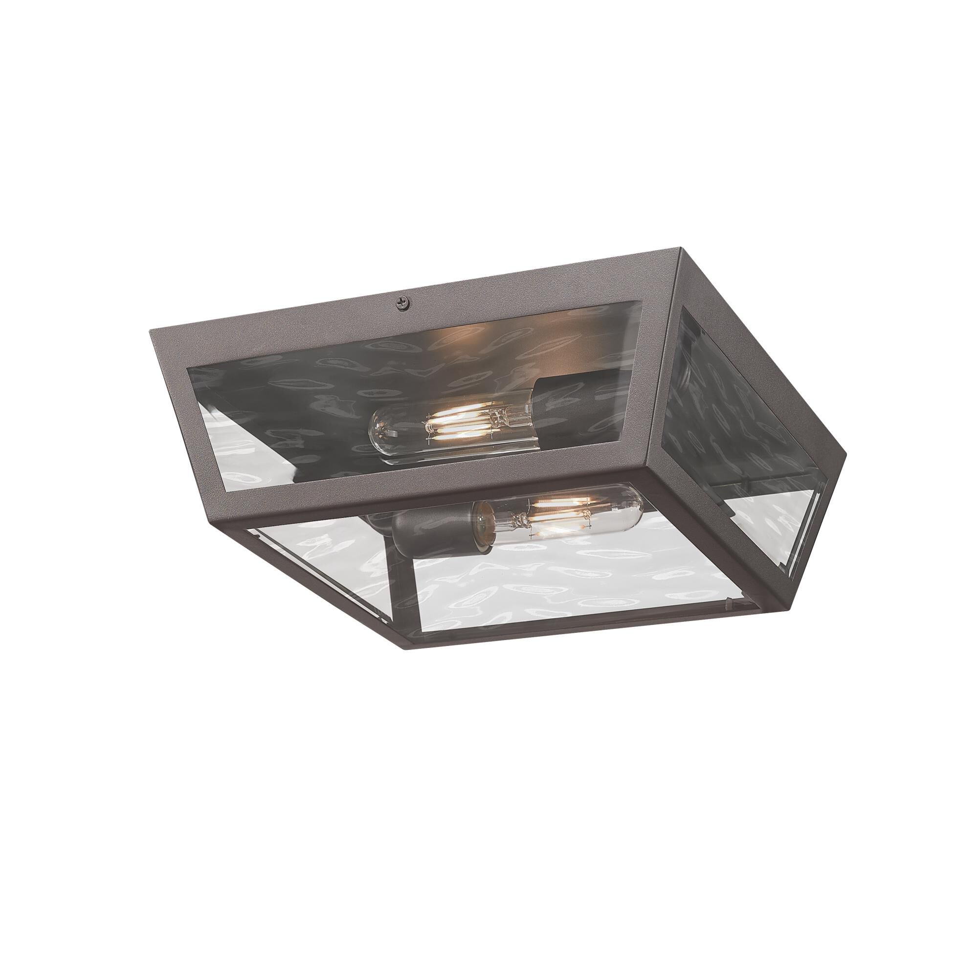 Shown in Bronze finish and Waterglass shade