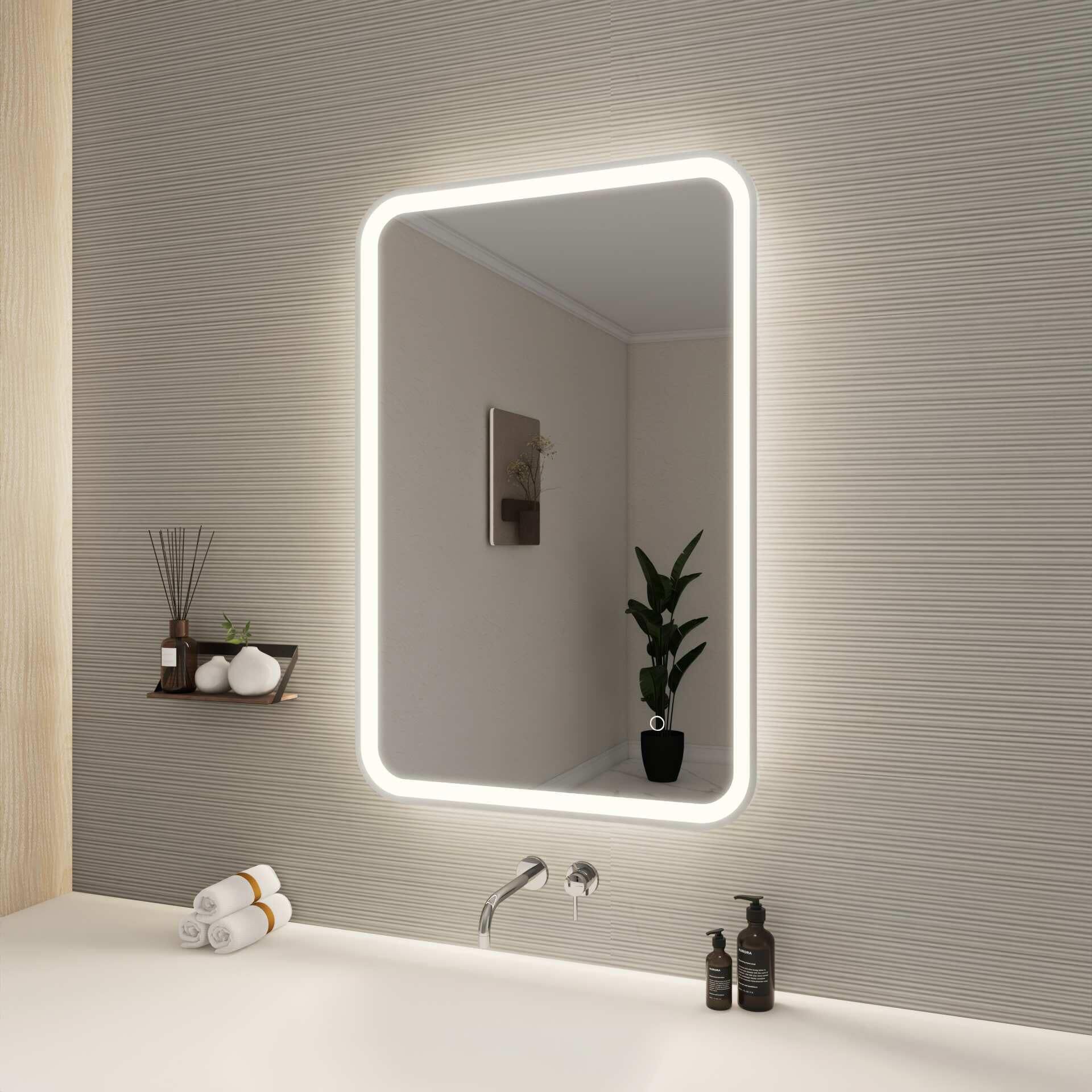 Harmoni 36 Inch Rectangular LED Lighted Mirror by Elegant Decor