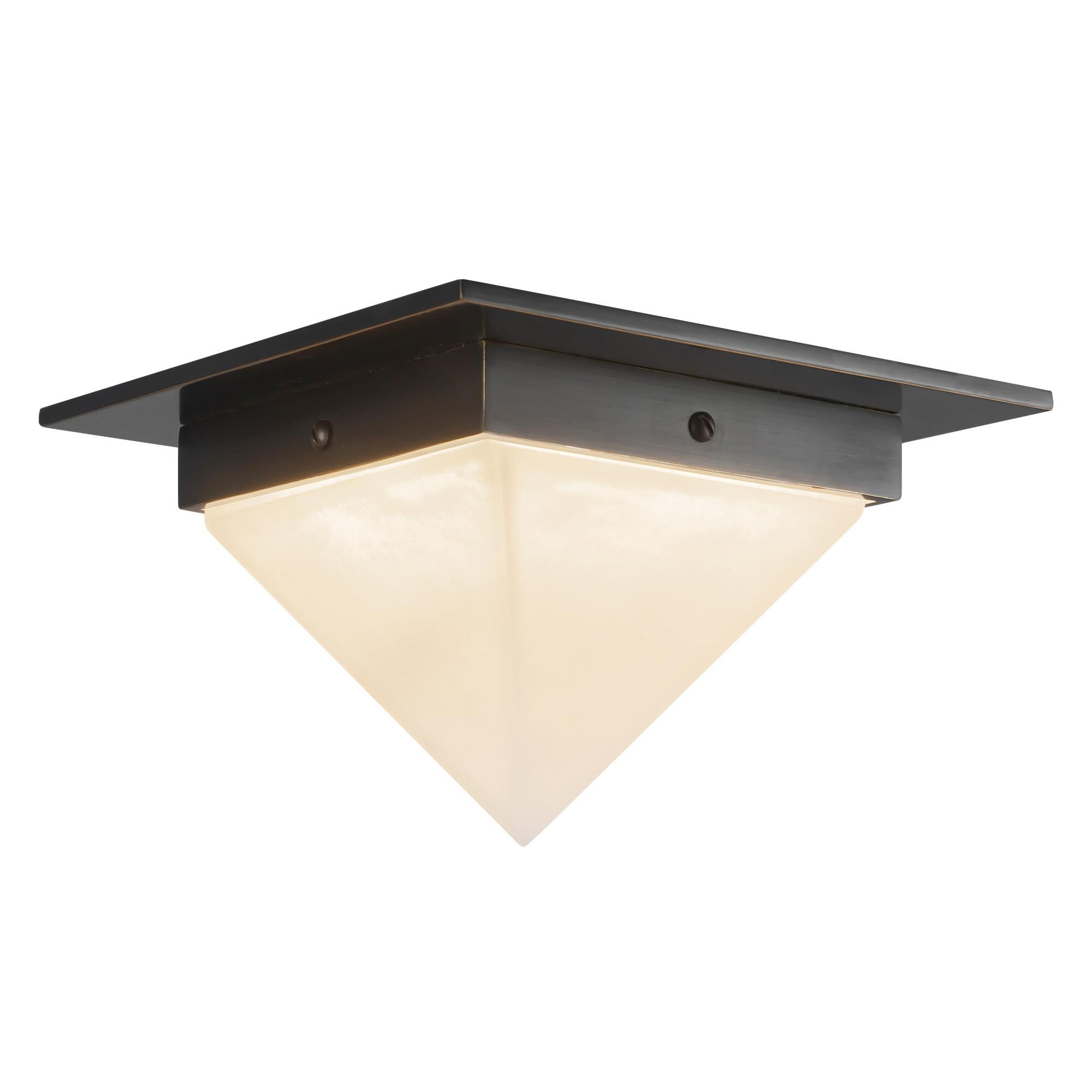 Shown in Urban Bronze finish and Alabaster glass