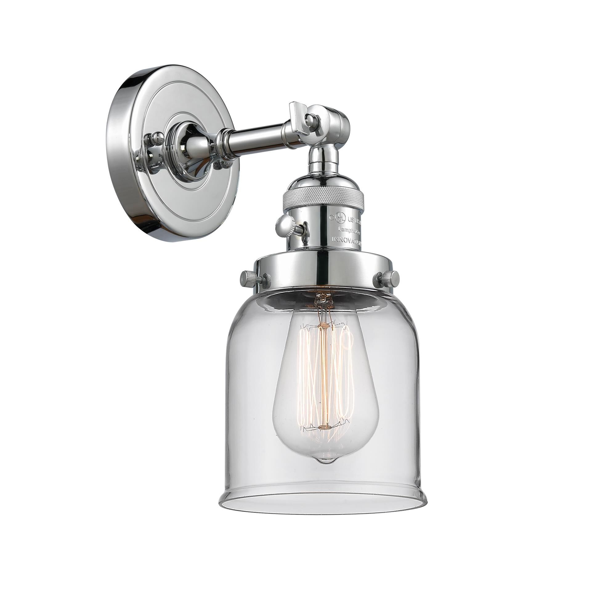 Shown in Polished Chrome finish and Clear glass