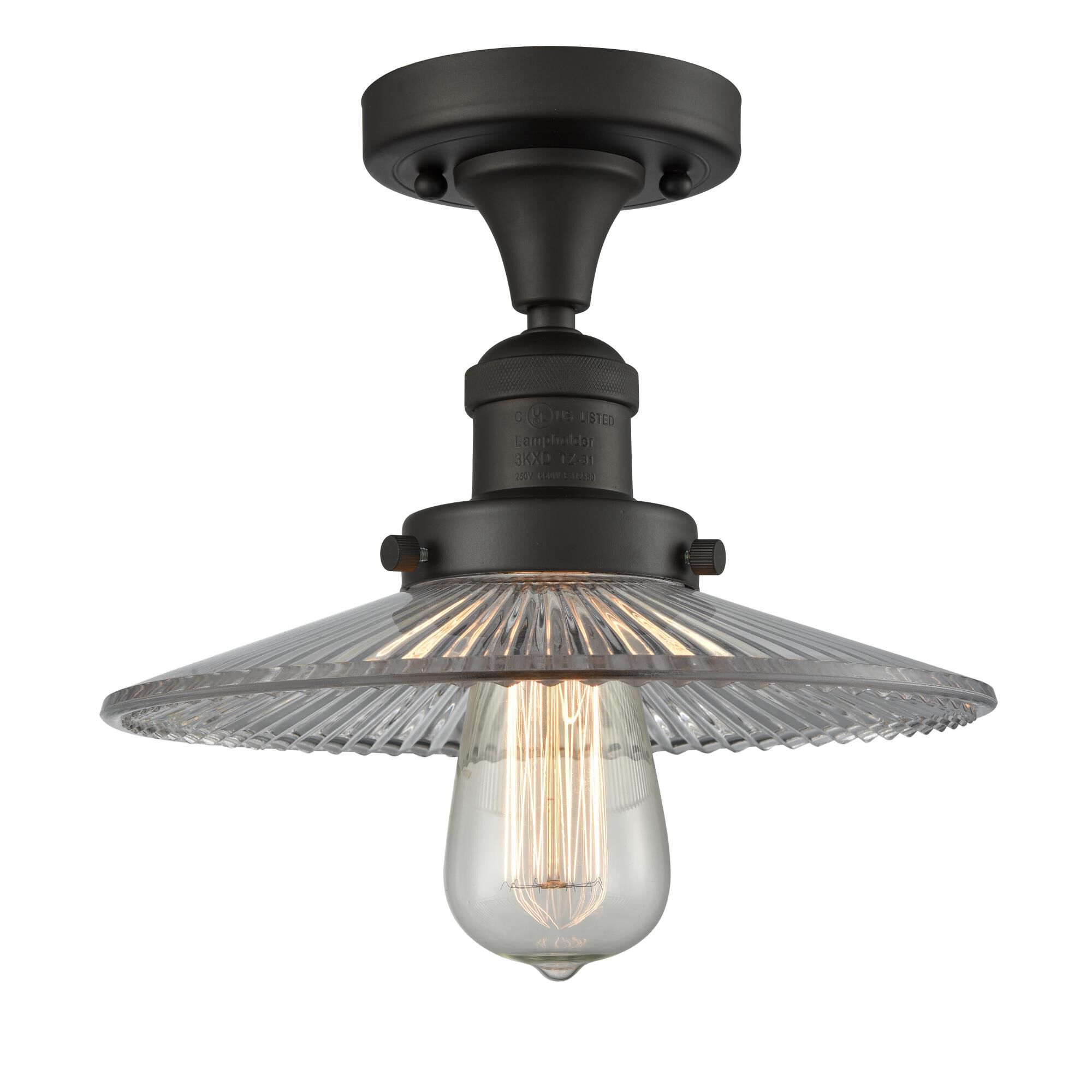 Bruno Marashlian Halophane 8 Inch 1 Light Semi Flush Mount by Innovations Lighting