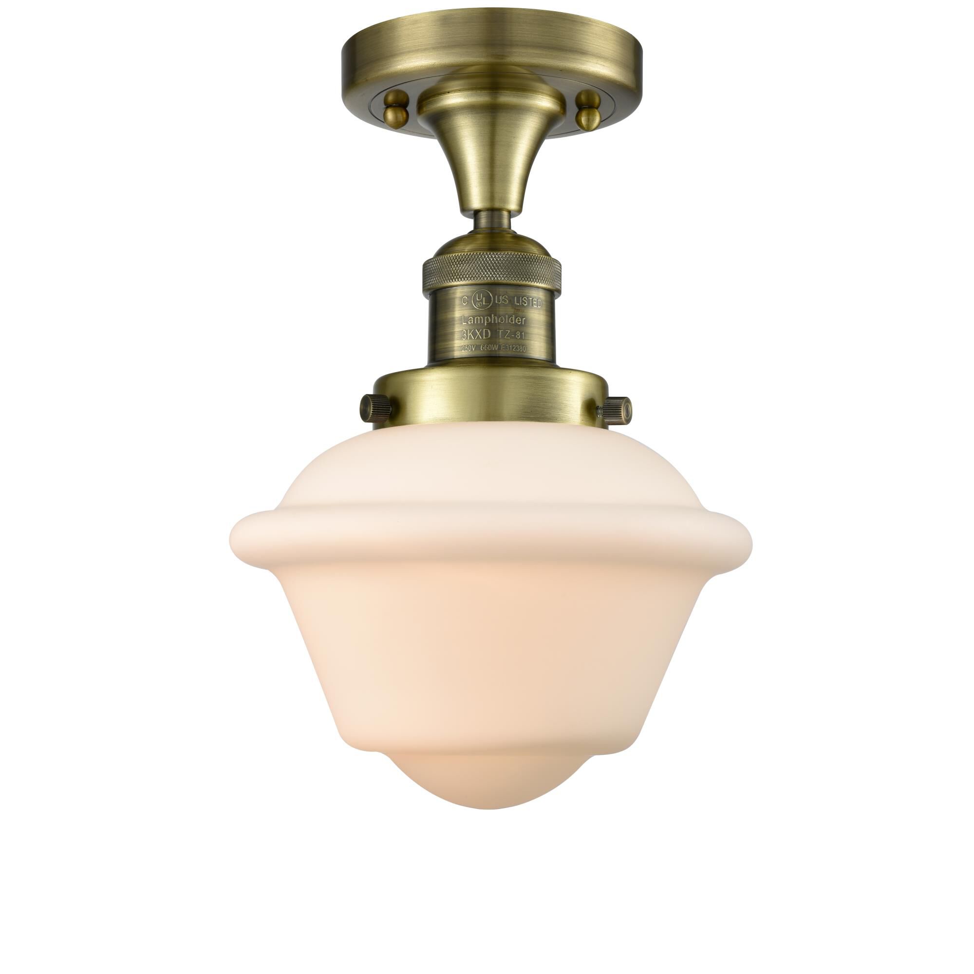 Bruno Marashlian Small Oxford 7 Inch 1 Light Semi Flush Mount by Innovations Lighting