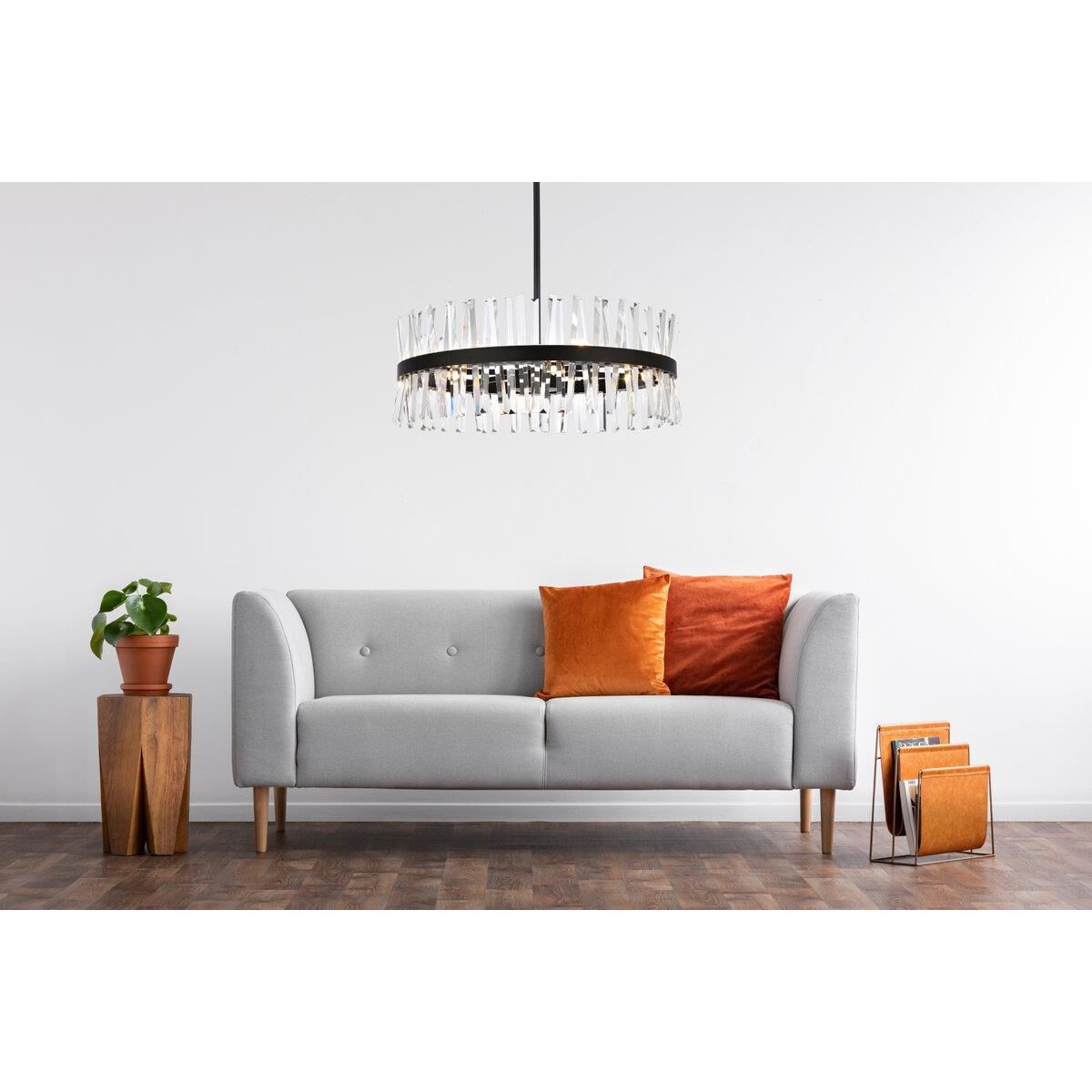 Shown in Black finish and Royal Cut Clear crystal